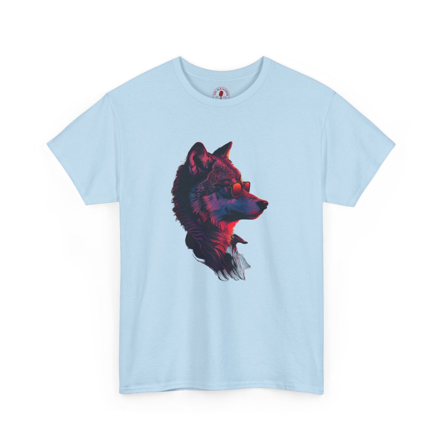 Wolf In Sunglasses Unisex Heavy Cotton Tee | Vintage T-Shirt, Graphic Tee, Casual Wear
