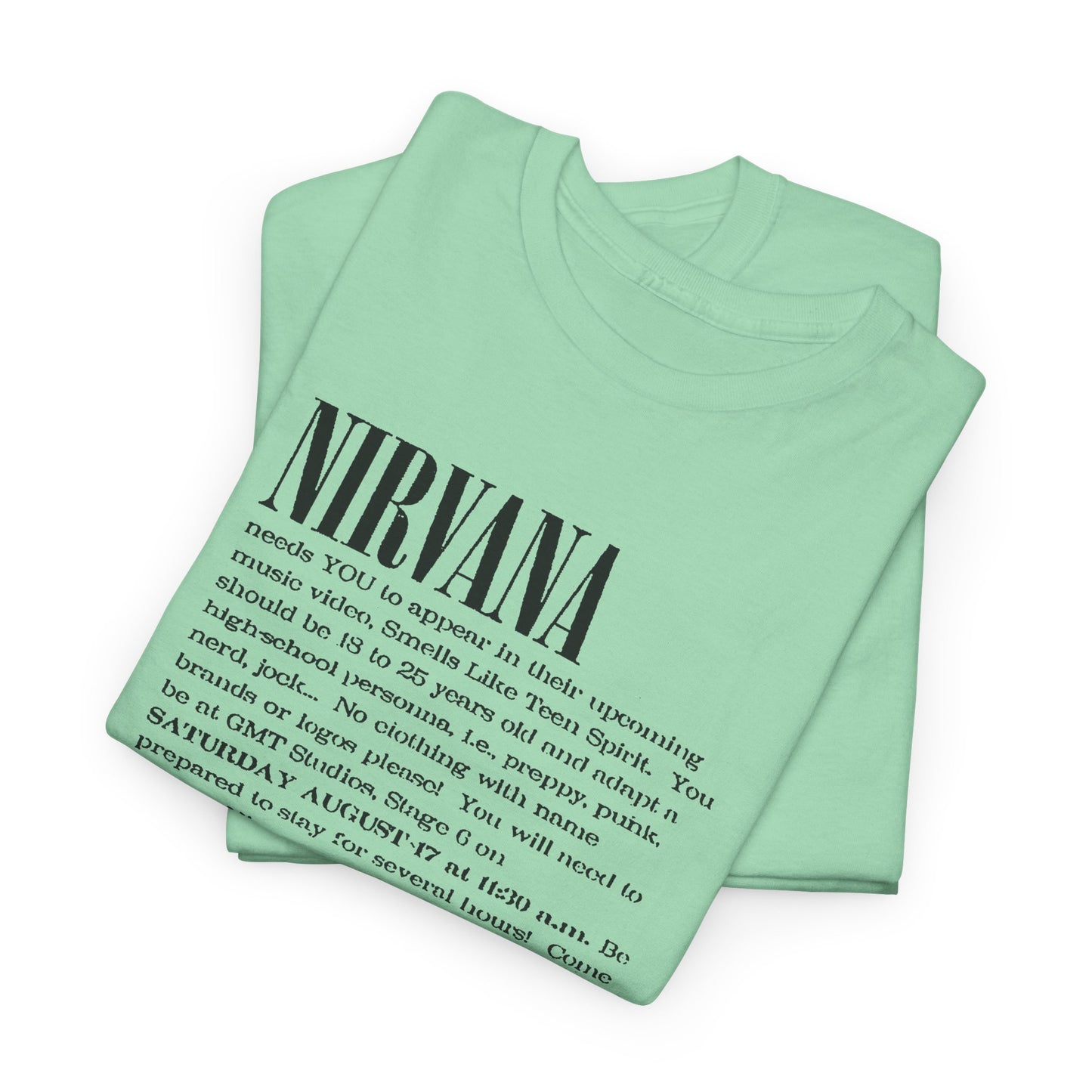 Retro Tee #209: Nirvana Smells Like Teen Spirit Casting Call