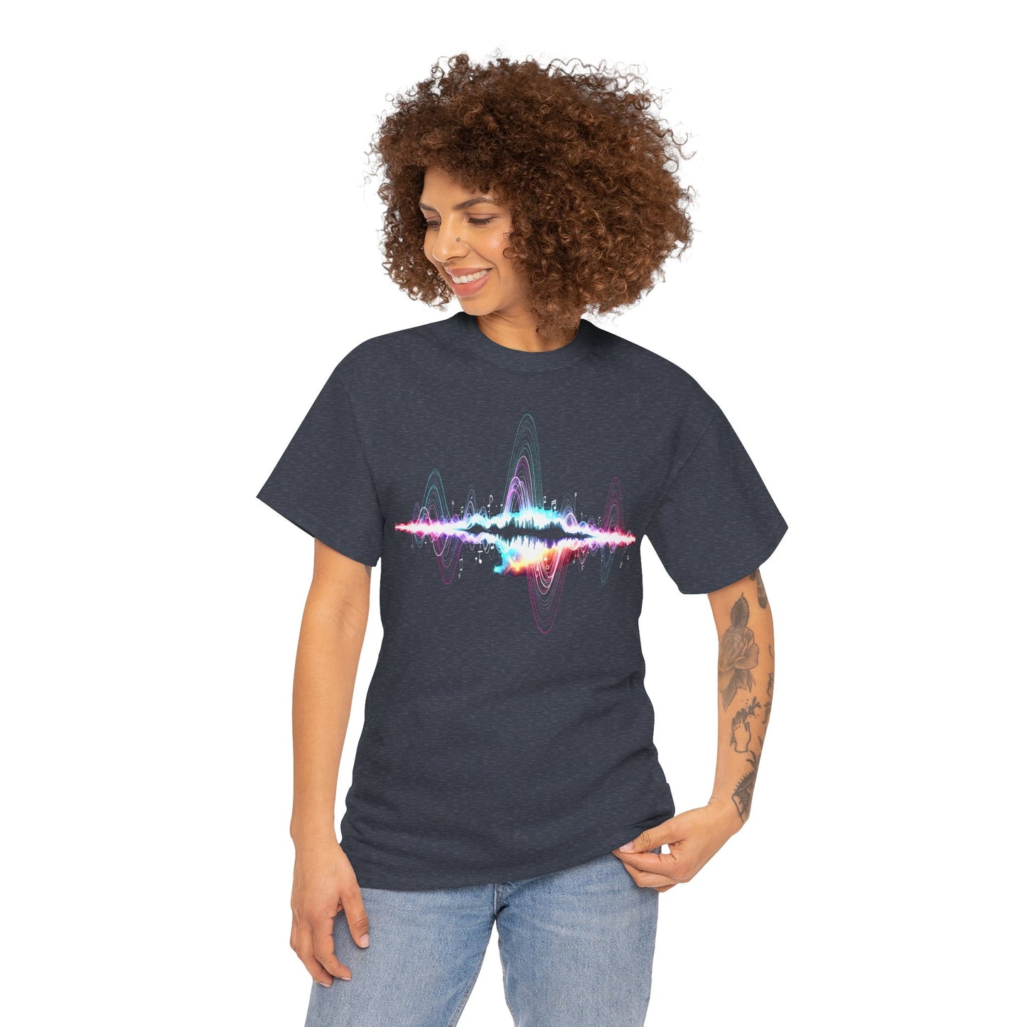 Music Visualized Tee, Unisex Heavy Cotton T-Shirt, Casual Statement Wear