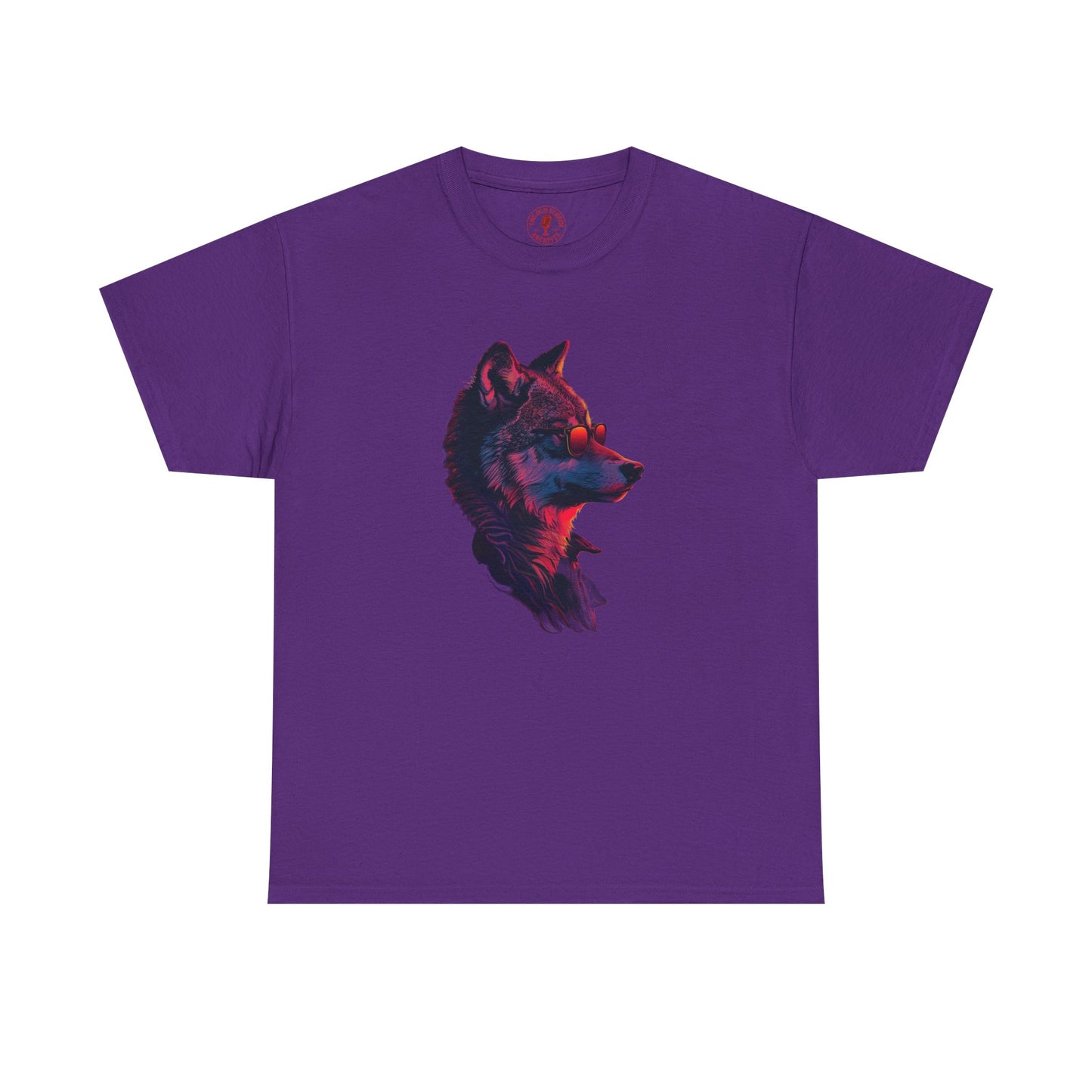 Wolf In Sunglasses Unisex Heavy Cotton Tee | Vintage T-Shirt, Graphic Tee, Casual Wear