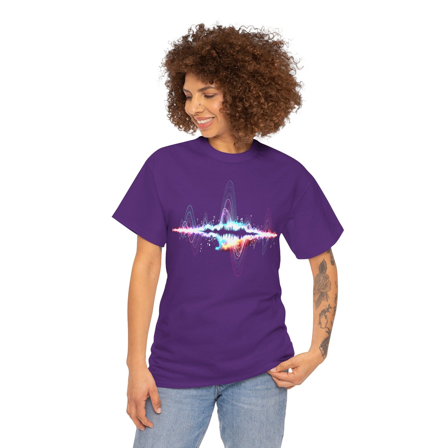 Music Visualized Tee, Unisex Heavy Cotton T-Shirt, Casual Statement Wear