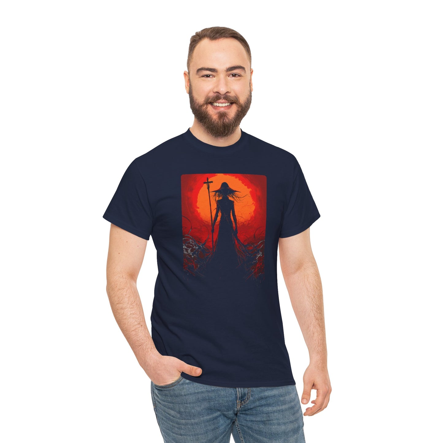 Shadow Wraith Unisex Heavy Cotton Tee | Vintage T-Shirt, Graphic Tee, Casual Wear