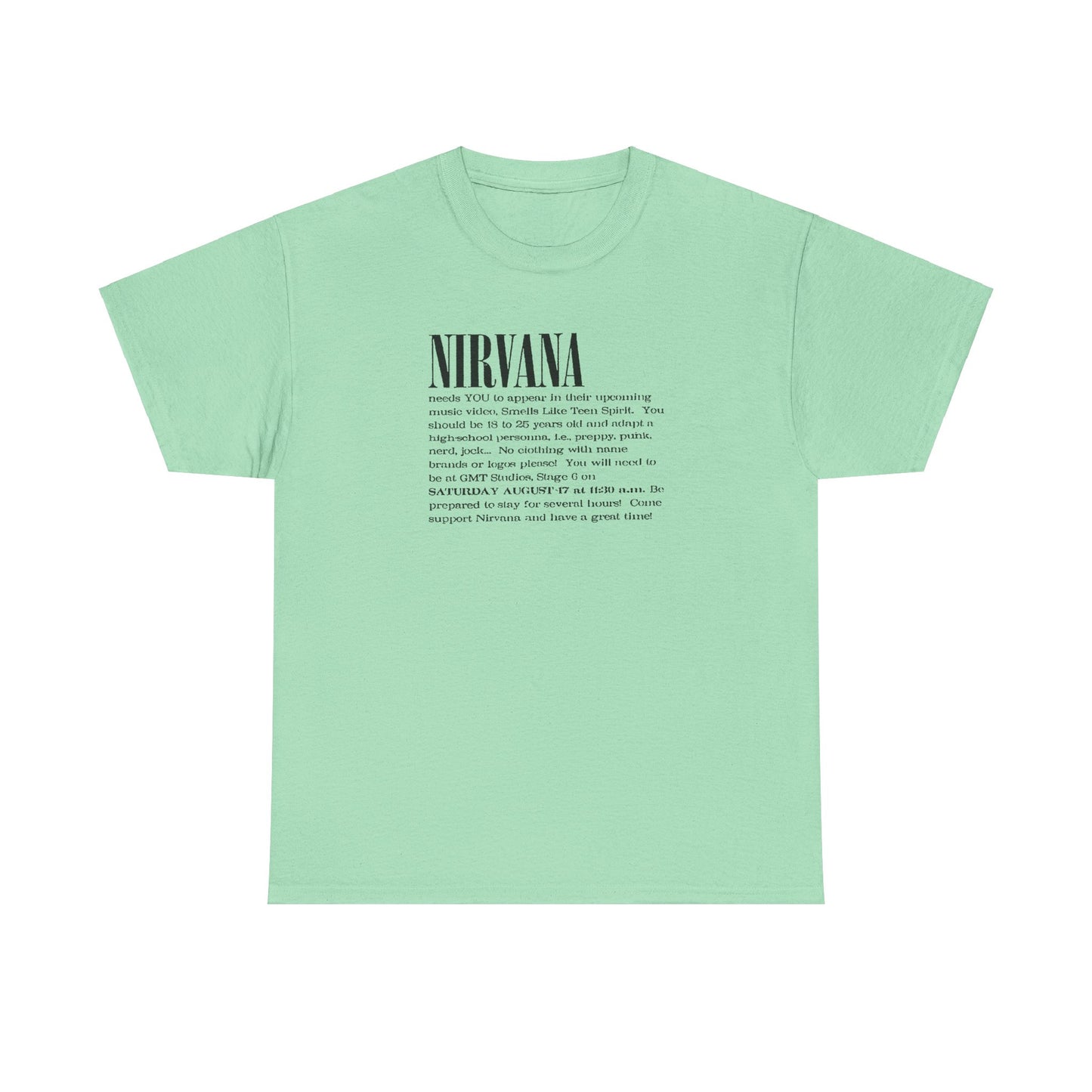 Retro Tee #209: Nirvana Smells Like Teen Spirit Casting Call