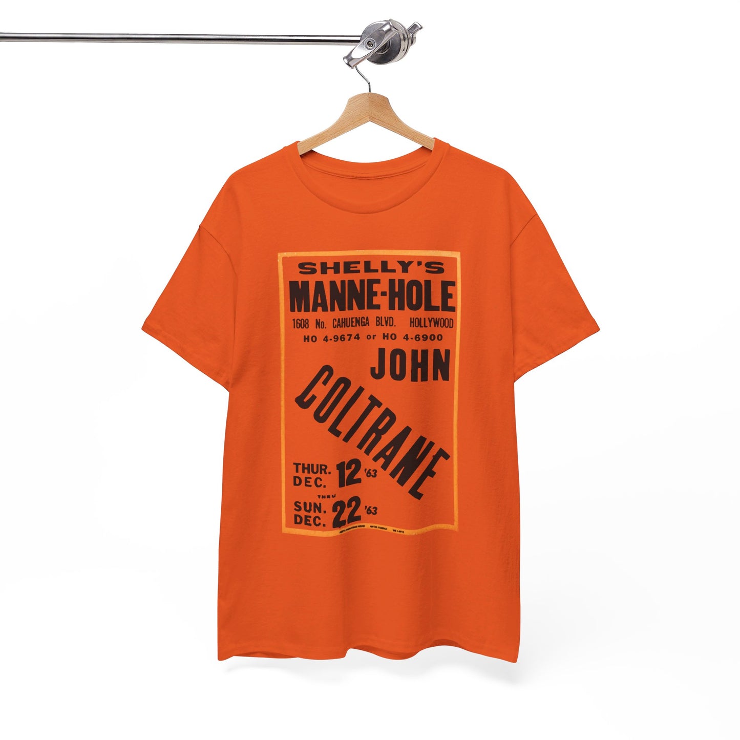 Concert Poster Tee #189: John Coltrane Shelly's Manne Hole Hollywood