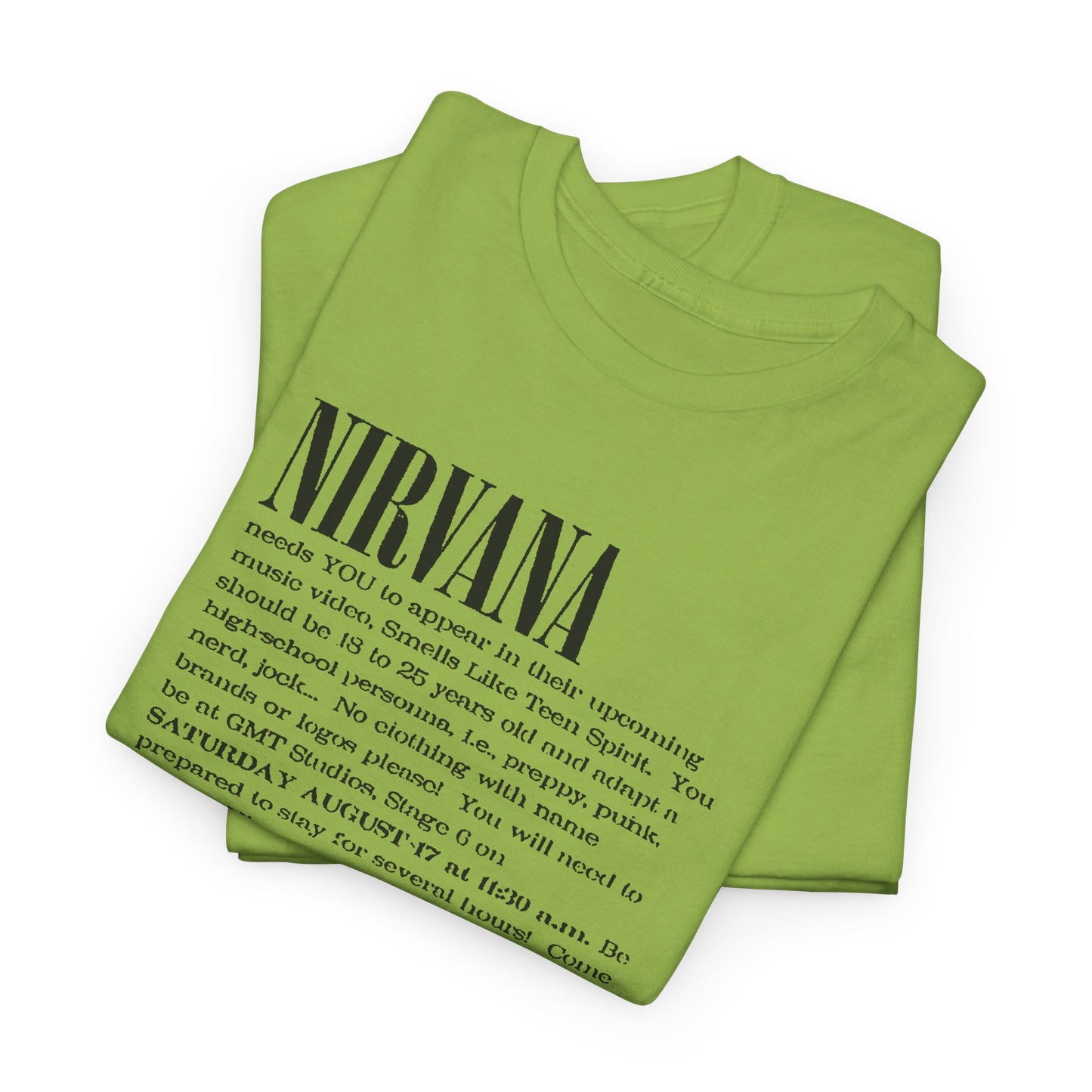 Retro Tee #209: Nirvana Smells Like Teen Spirit Casting Call