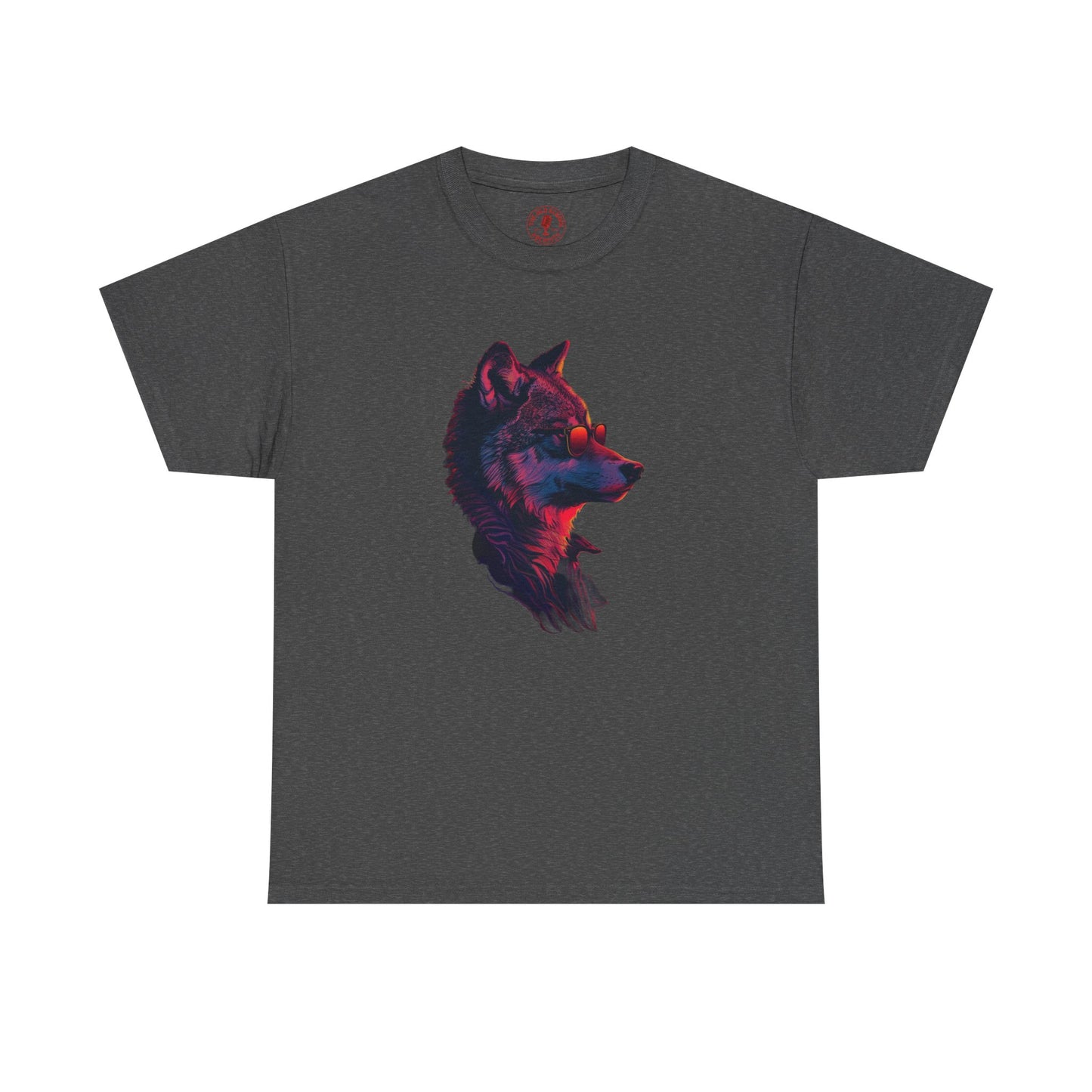 Wolf In Sunglasses Unisex Heavy Cotton Tee | Vintage T-Shirt, Graphic Tee, Casual Wear