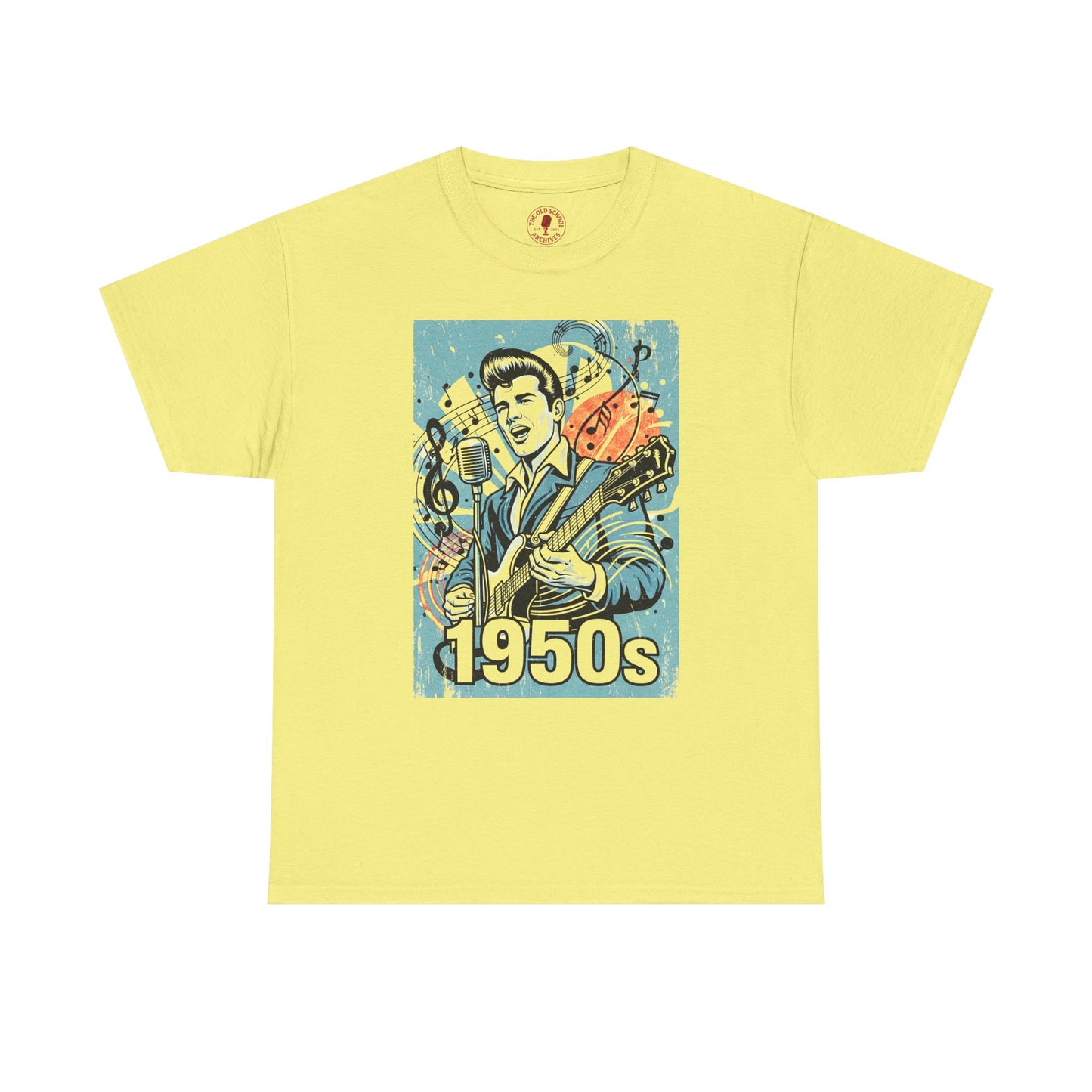 1950s Rock N Roll Tee, Unisex Heavy Cotton T-Shirt, Casual Statement Wear