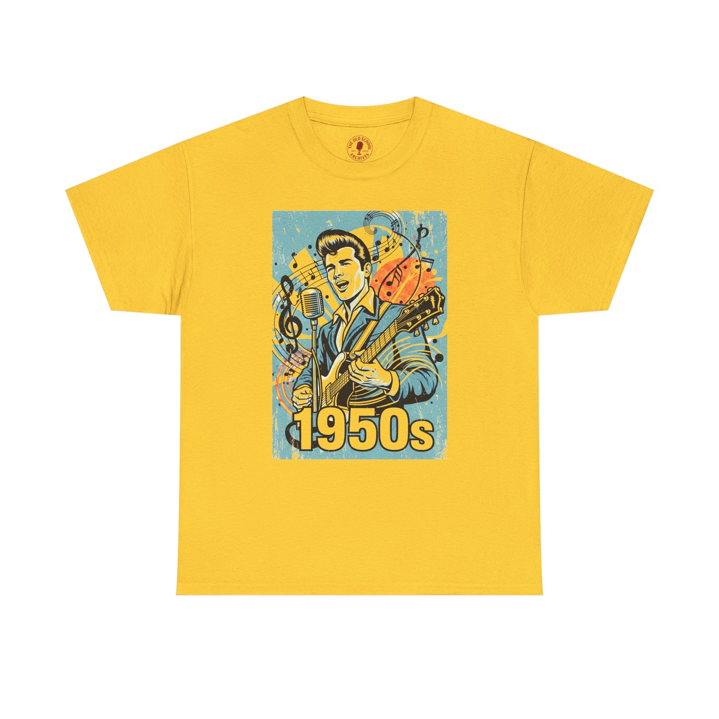 1950s Rock N Roll Tee, Unisex Heavy Cotton T-Shirt, Casual Statement Wear