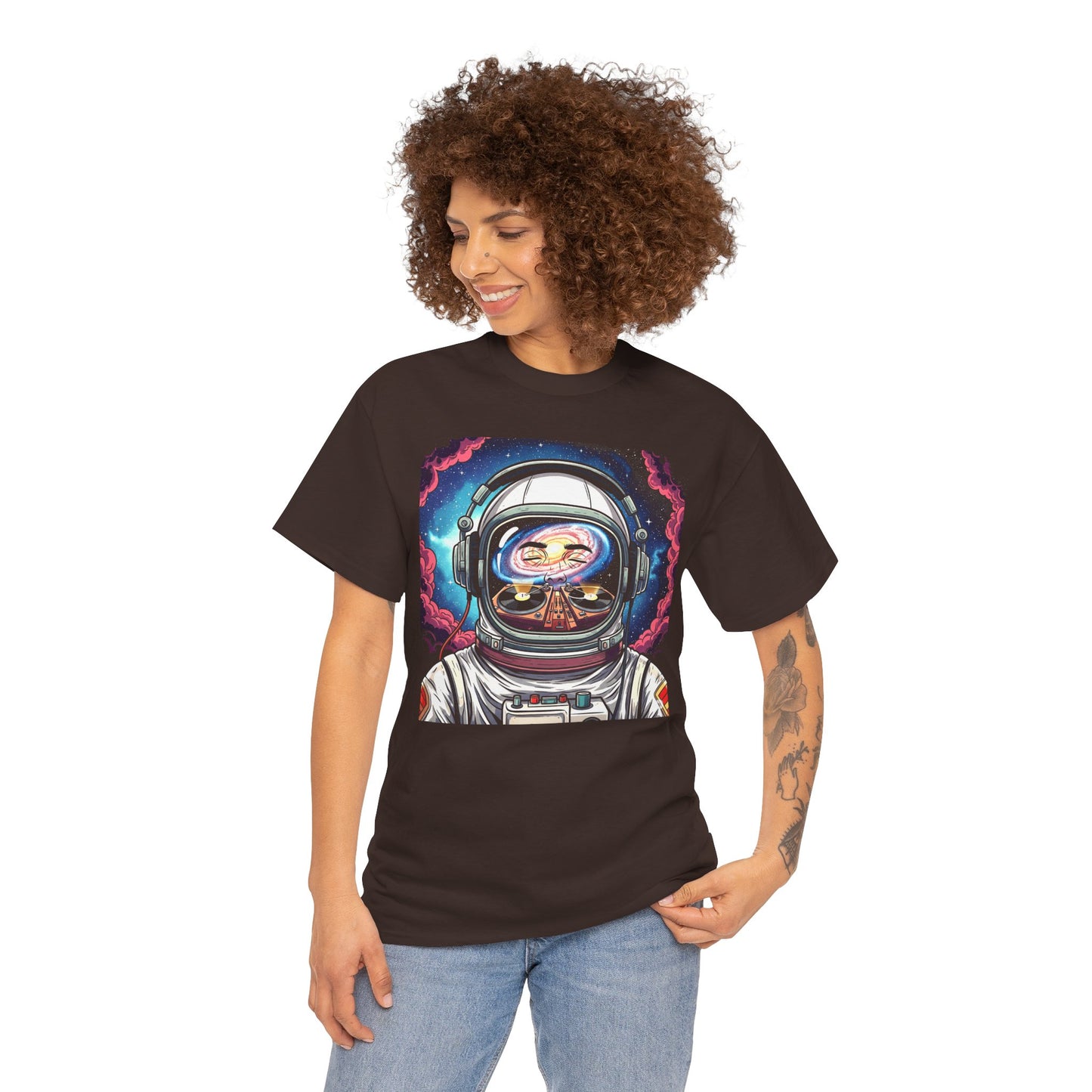 DJ Spaceman Tee, Unisex Heavy Cotton T-Shirt, Casual Statement Wear