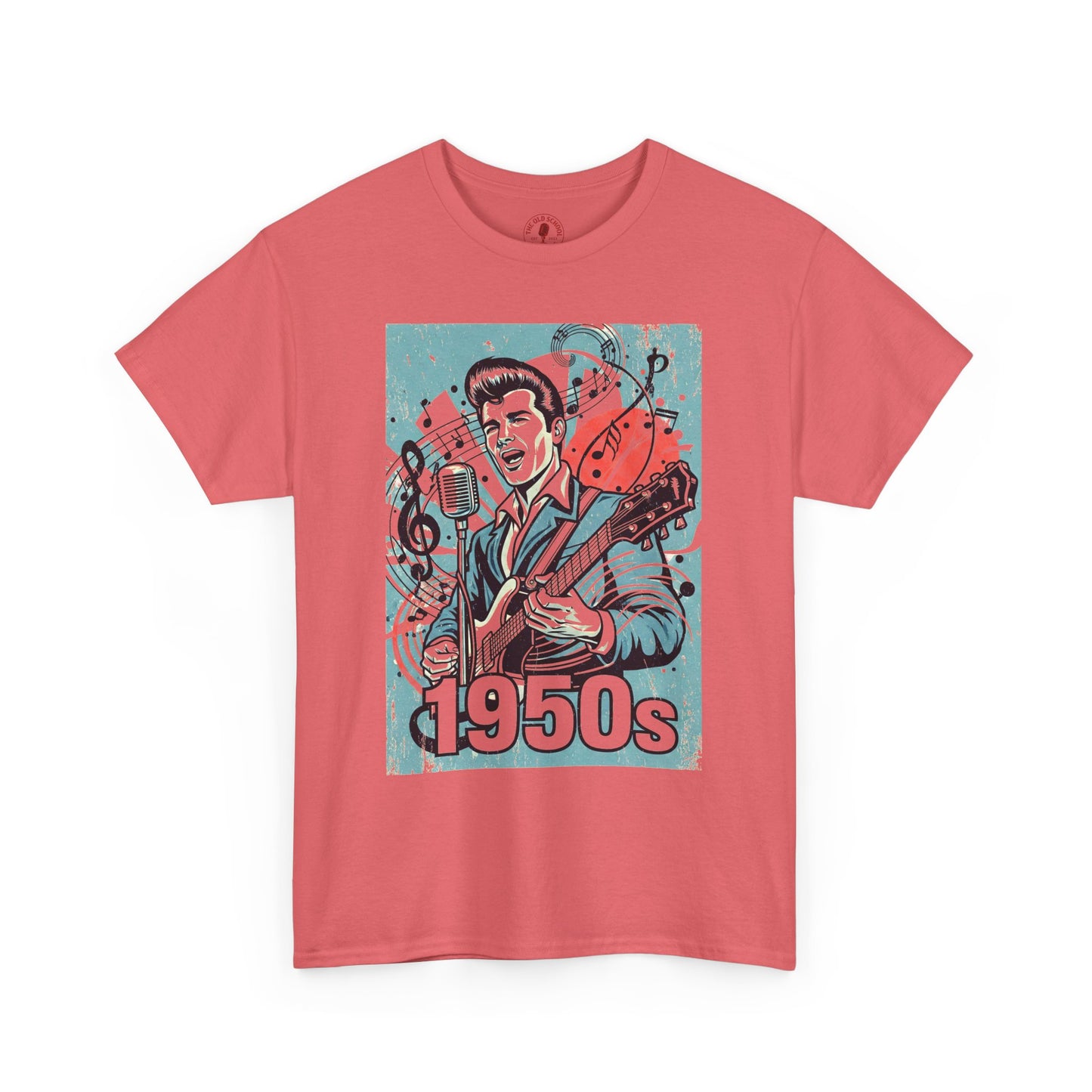 1950s Rock N Roll Tee, Unisex Heavy Cotton T-Shirt, Casual Statement Wear