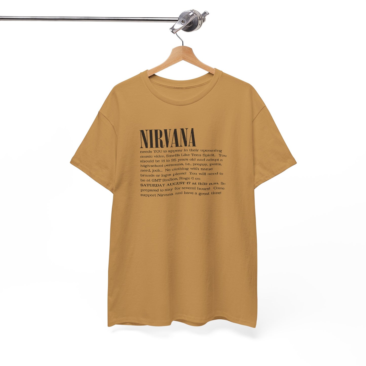 Retro Tee #209: Nirvana Smells Like Teen Spirit Casting Call