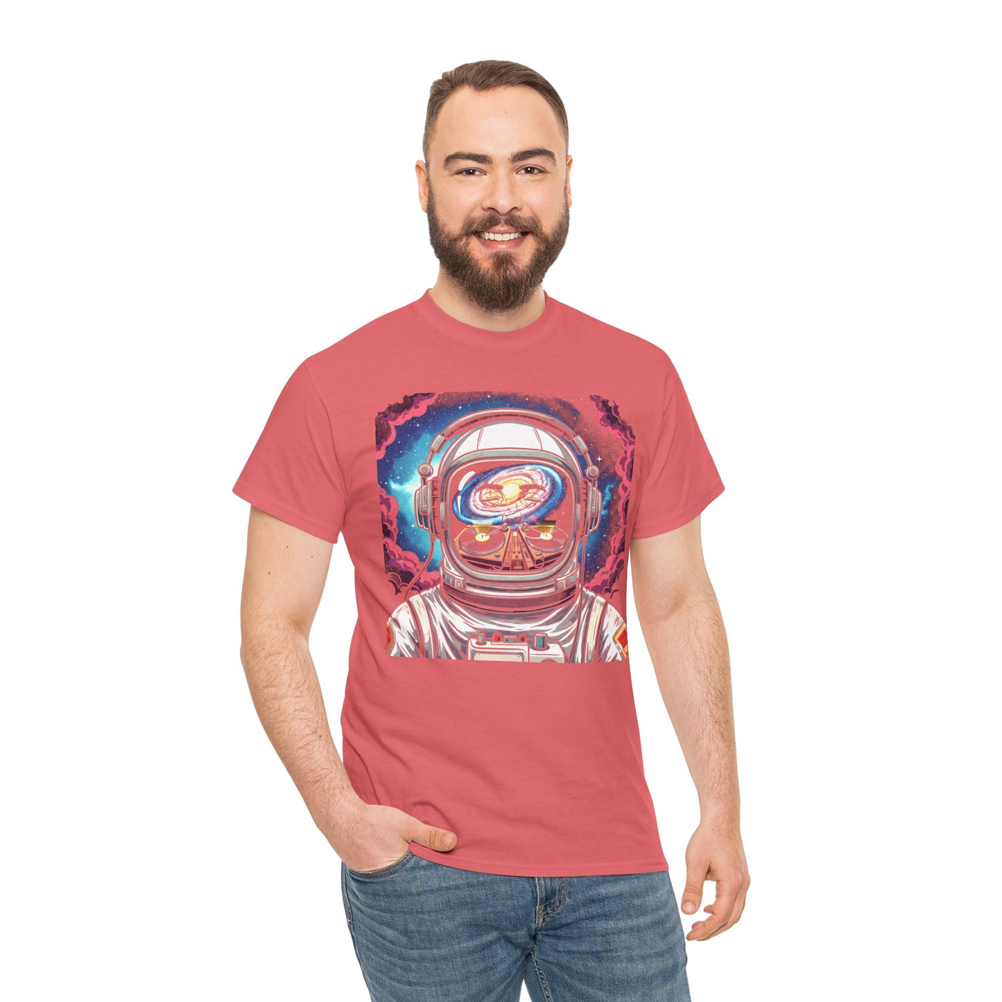 DJ Spaceman Tee, Unisex Heavy Cotton T-Shirt, Casual Statement Wear