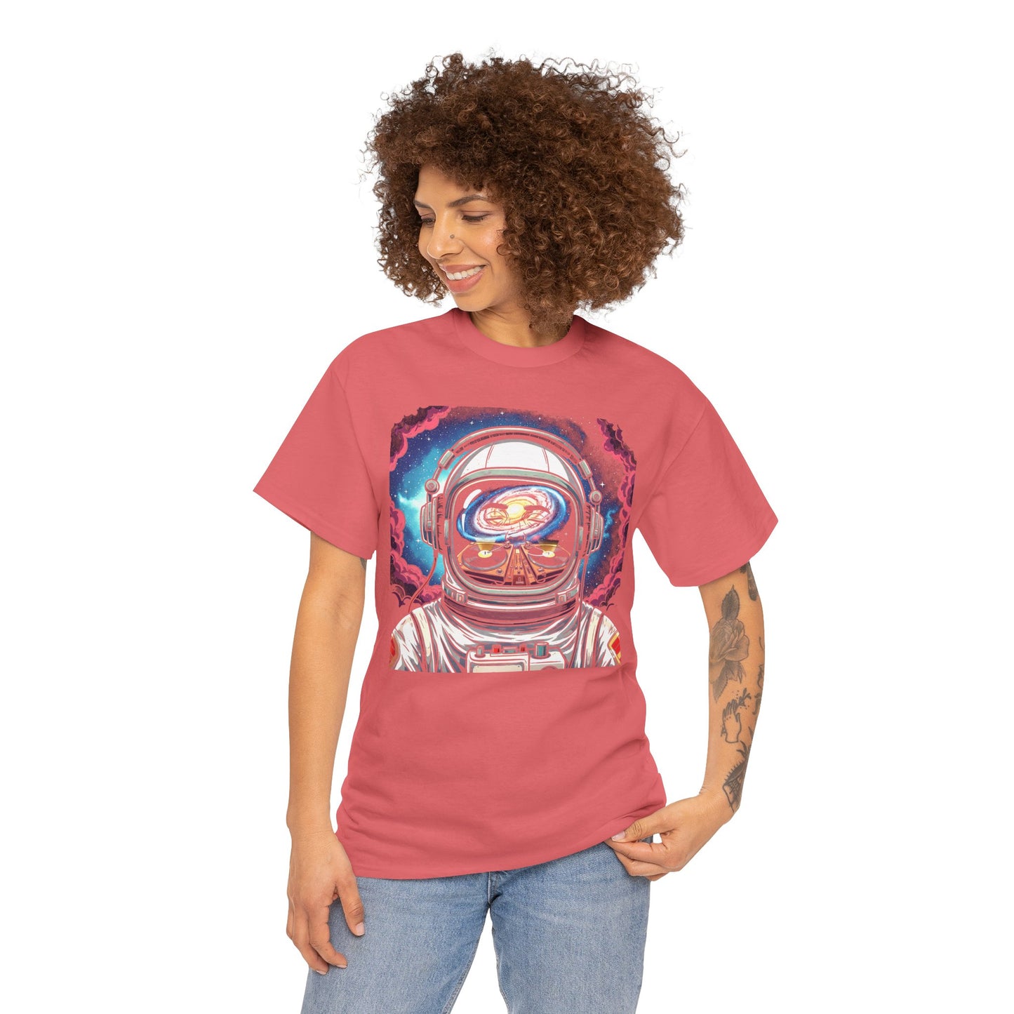 DJ Spaceman Tee, Unisex Heavy Cotton T-Shirt, Casual Statement Wear