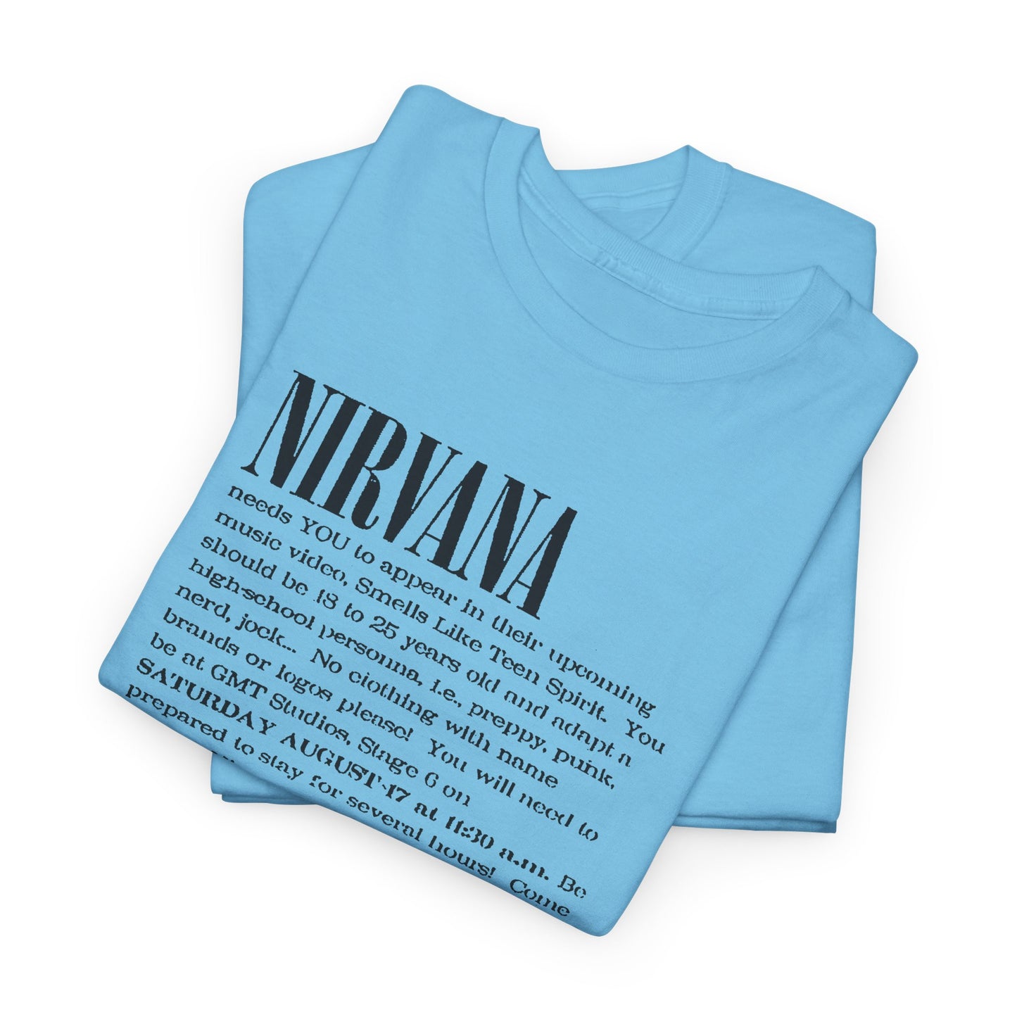 Retro Tee #209: Nirvana Smells Like Teen Spirit Casting Call