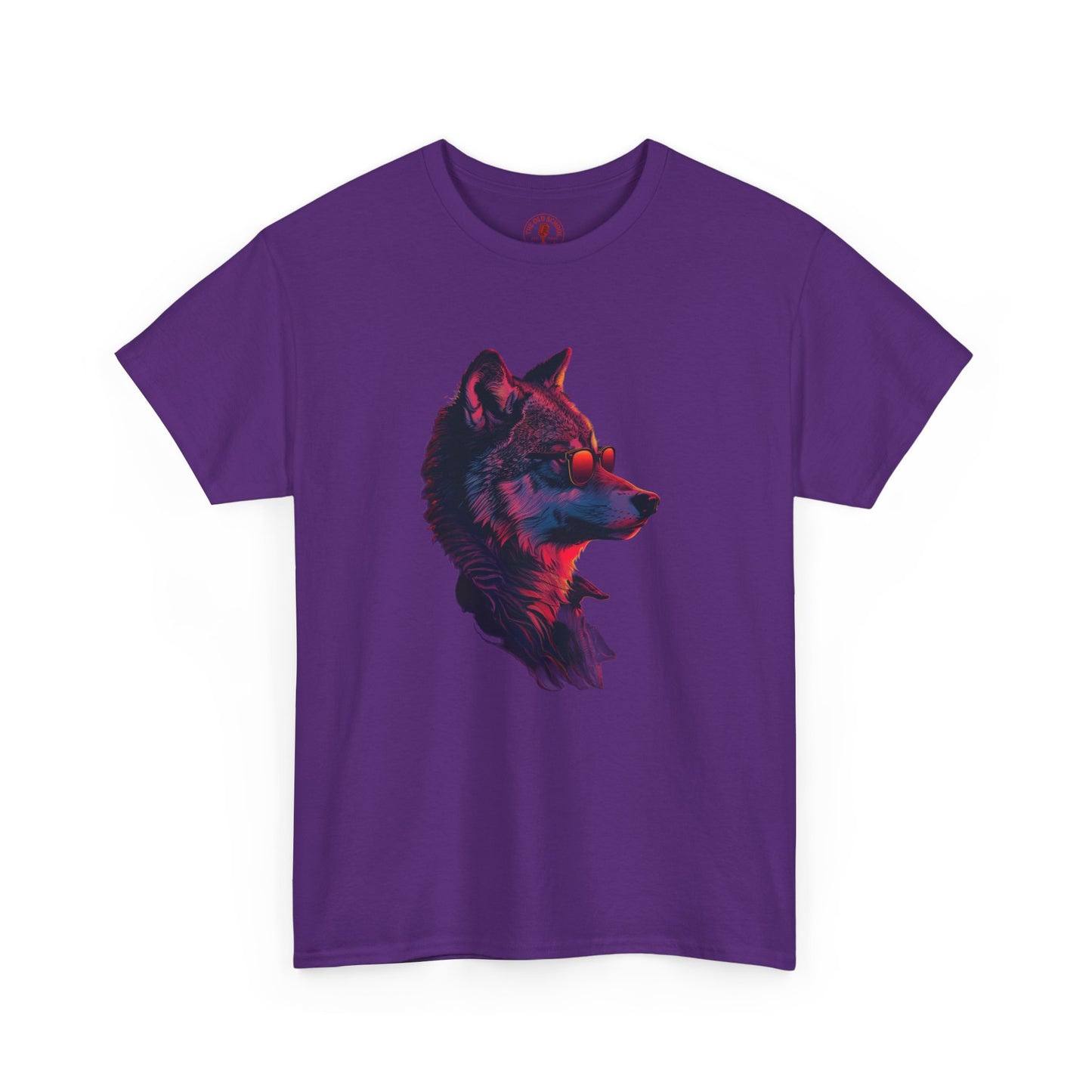 Wolf In Sunglasses Unisex Heavy Cotton Tee | Vintage T-Shirt, Graphic Tee, Casual Wear