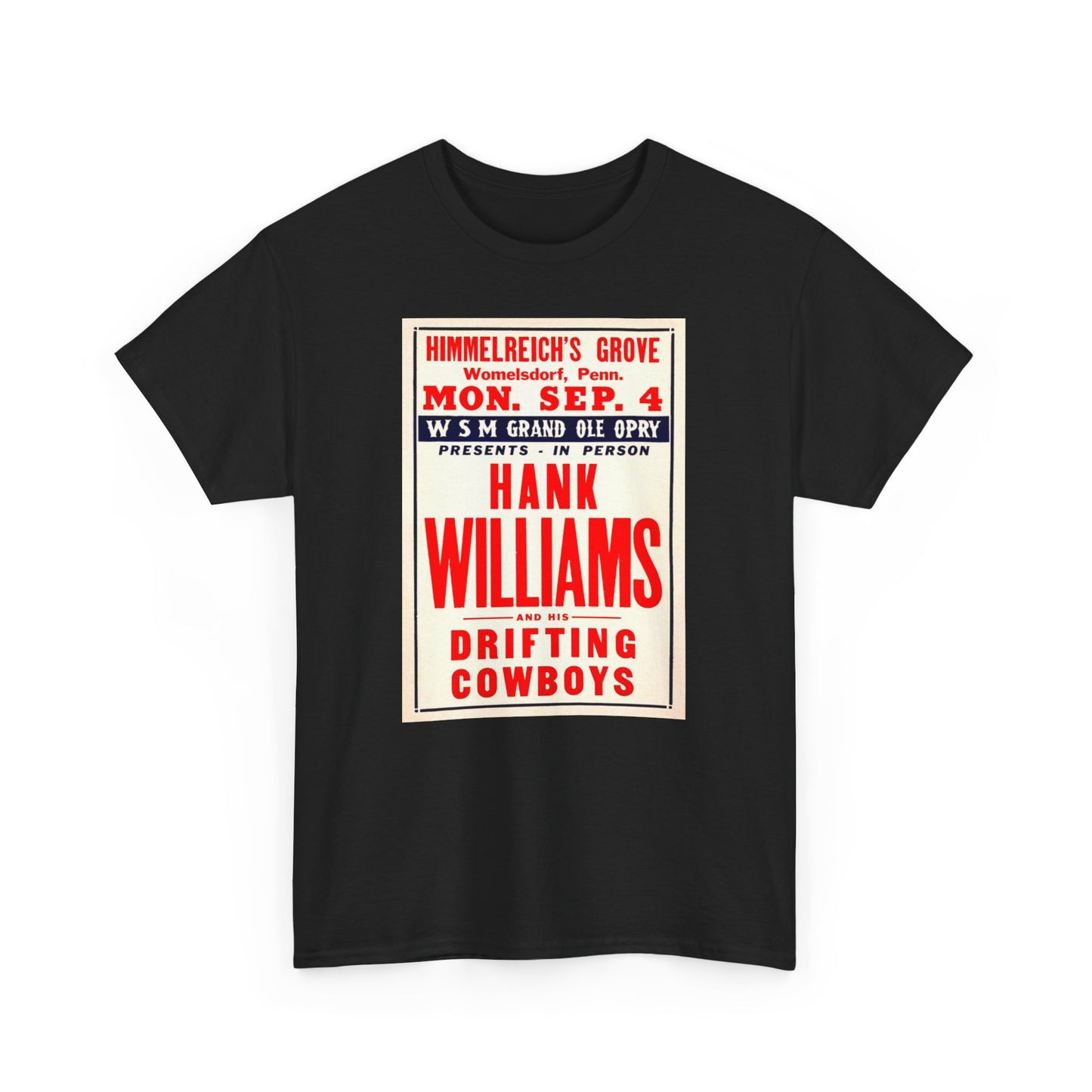 Concert Poster Tee #146: Hank Williams