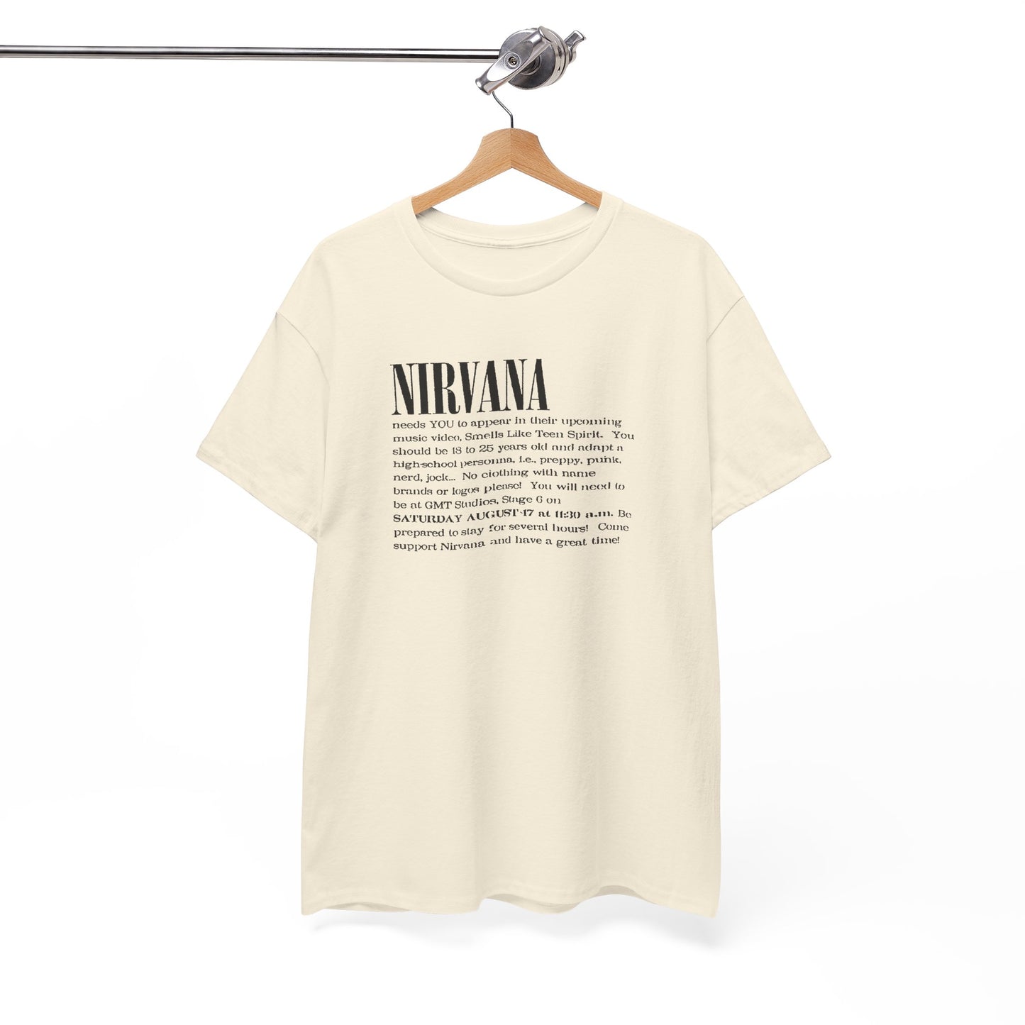 Retro Tee #209: Nirvana Smells Like Teen Spirit Casting Call