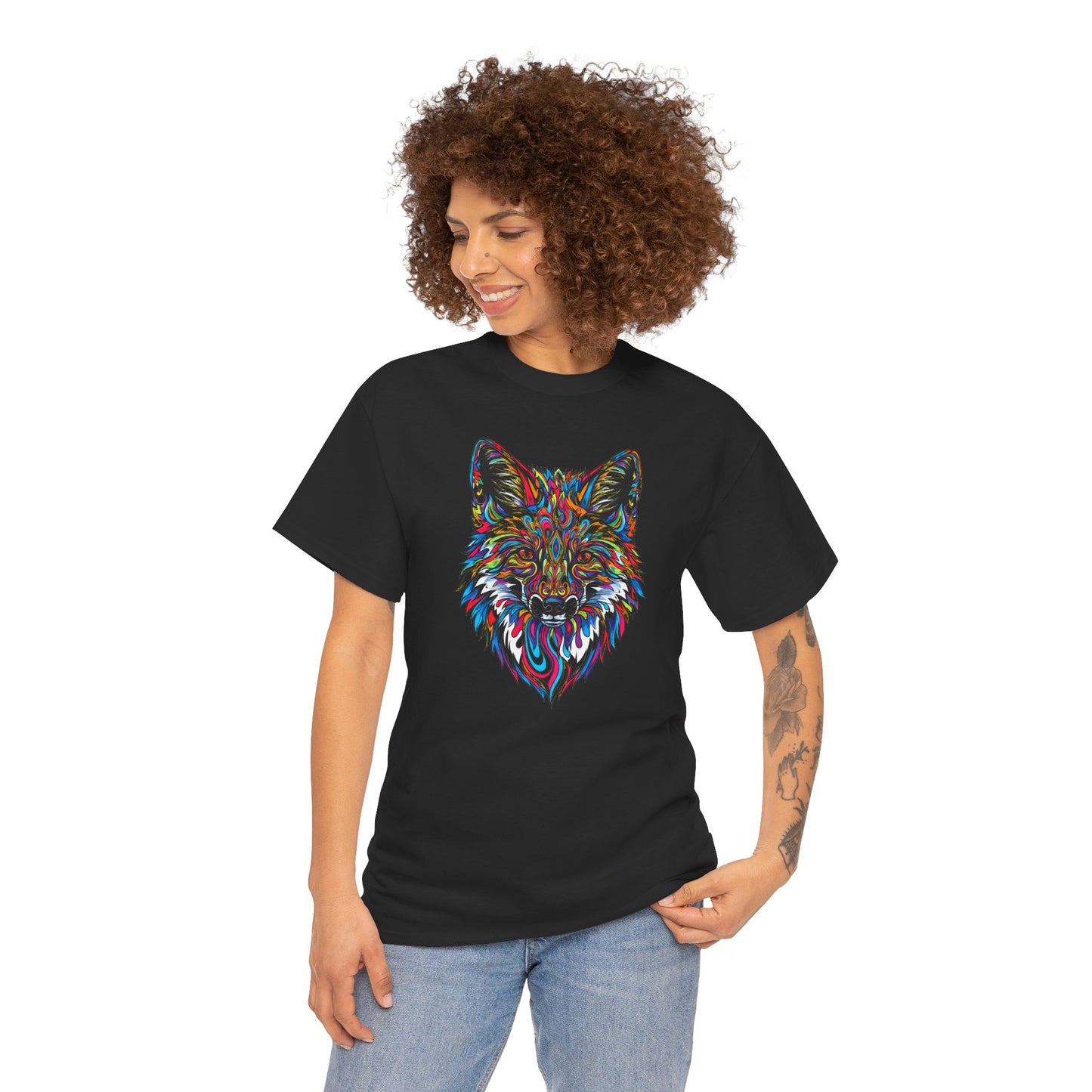 Cosmic Fox Unisex Heavy Cotton Tee Statement Shirt