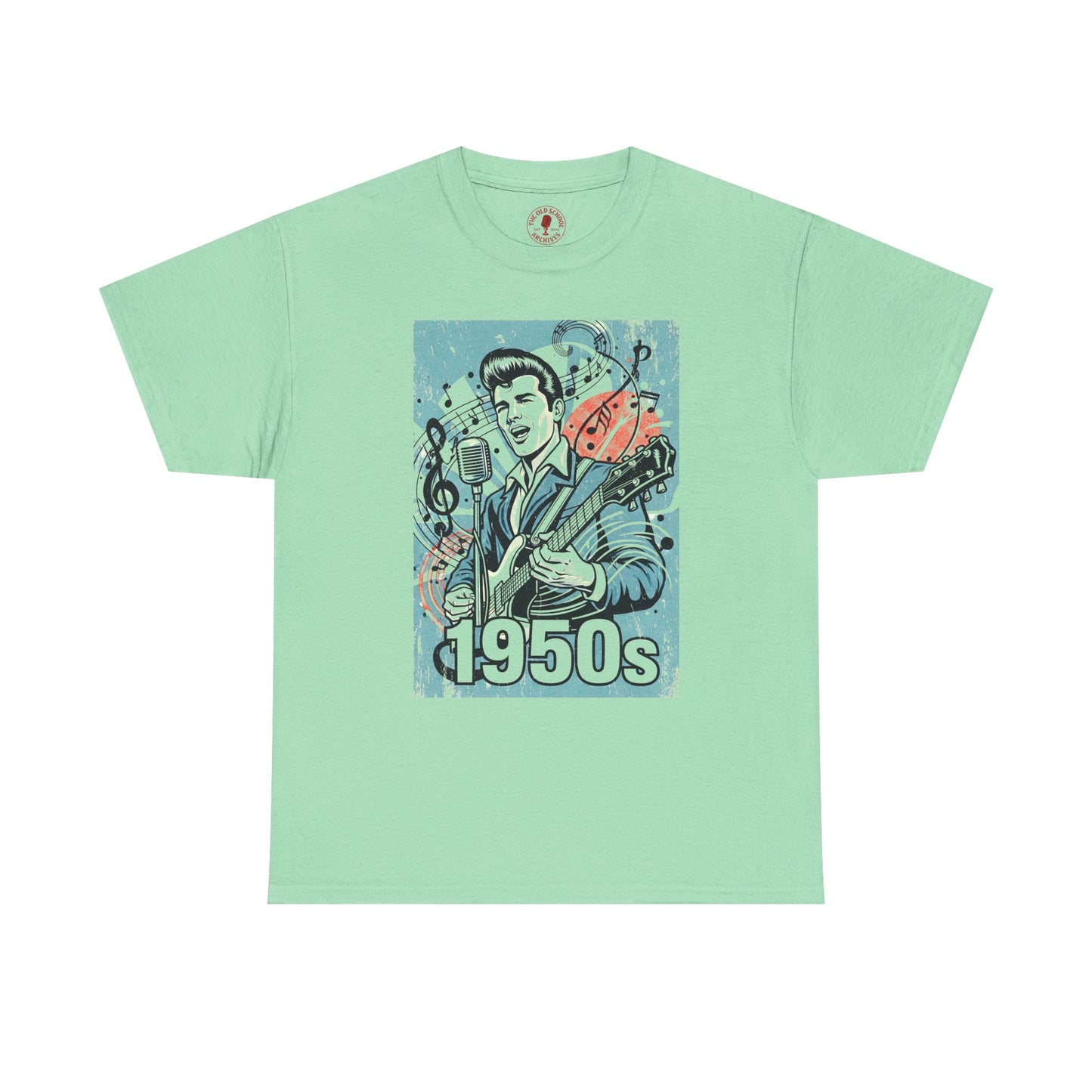 1950s Rock N Roll Tee, Unisex Heavy Cotton T-Shirt, Casual Statement Wear