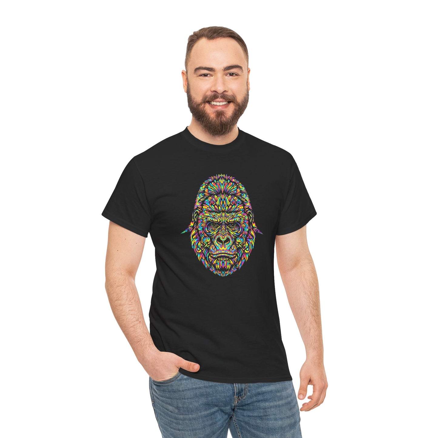 Cosmic Gorilla Unisex Heavy Cotton Tee Statement Shirt