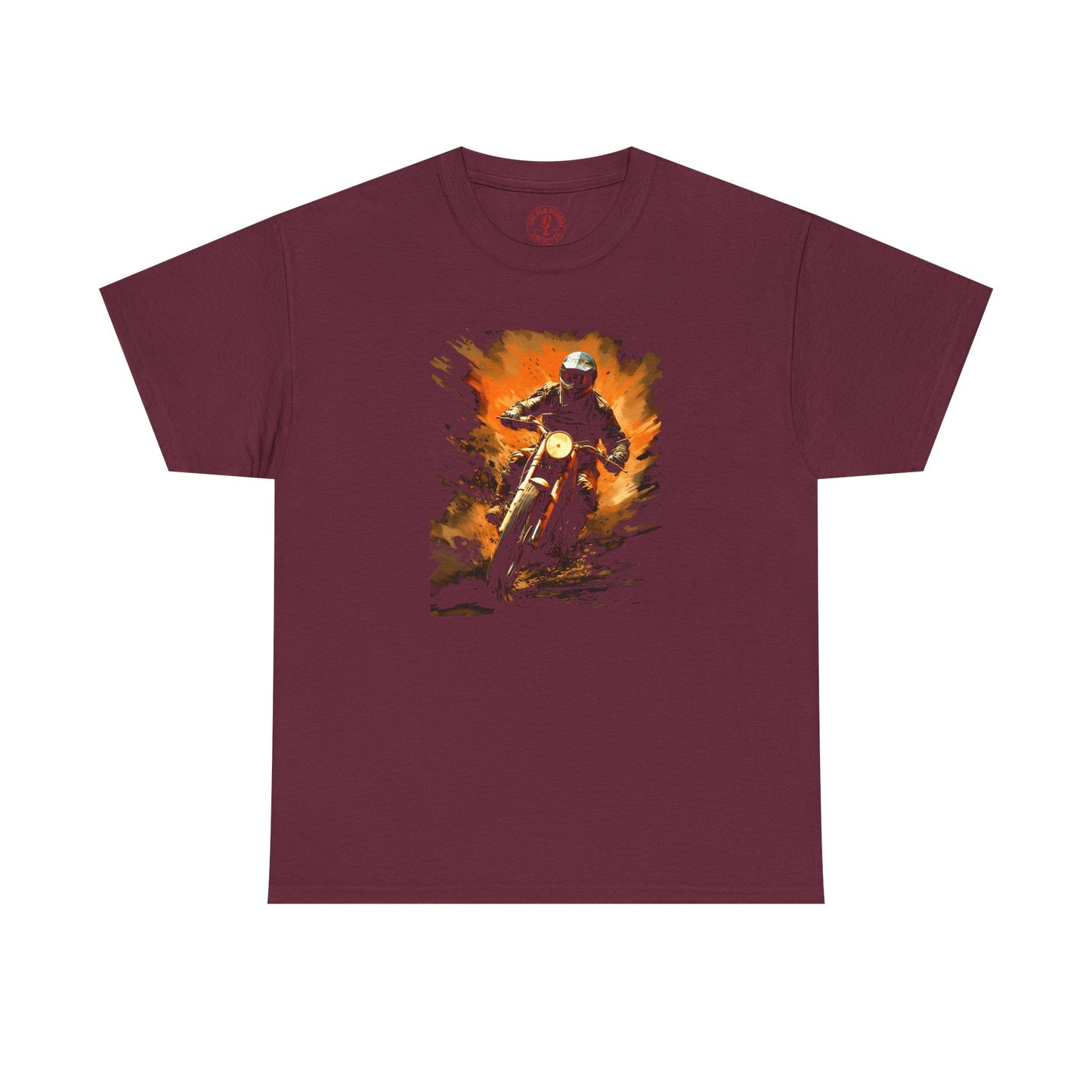 Vintage Motorcycle Bike Racer Unisex Heavy Cotton Tee | Vintage T-Shirt, Graphic Tee, Casual Wear