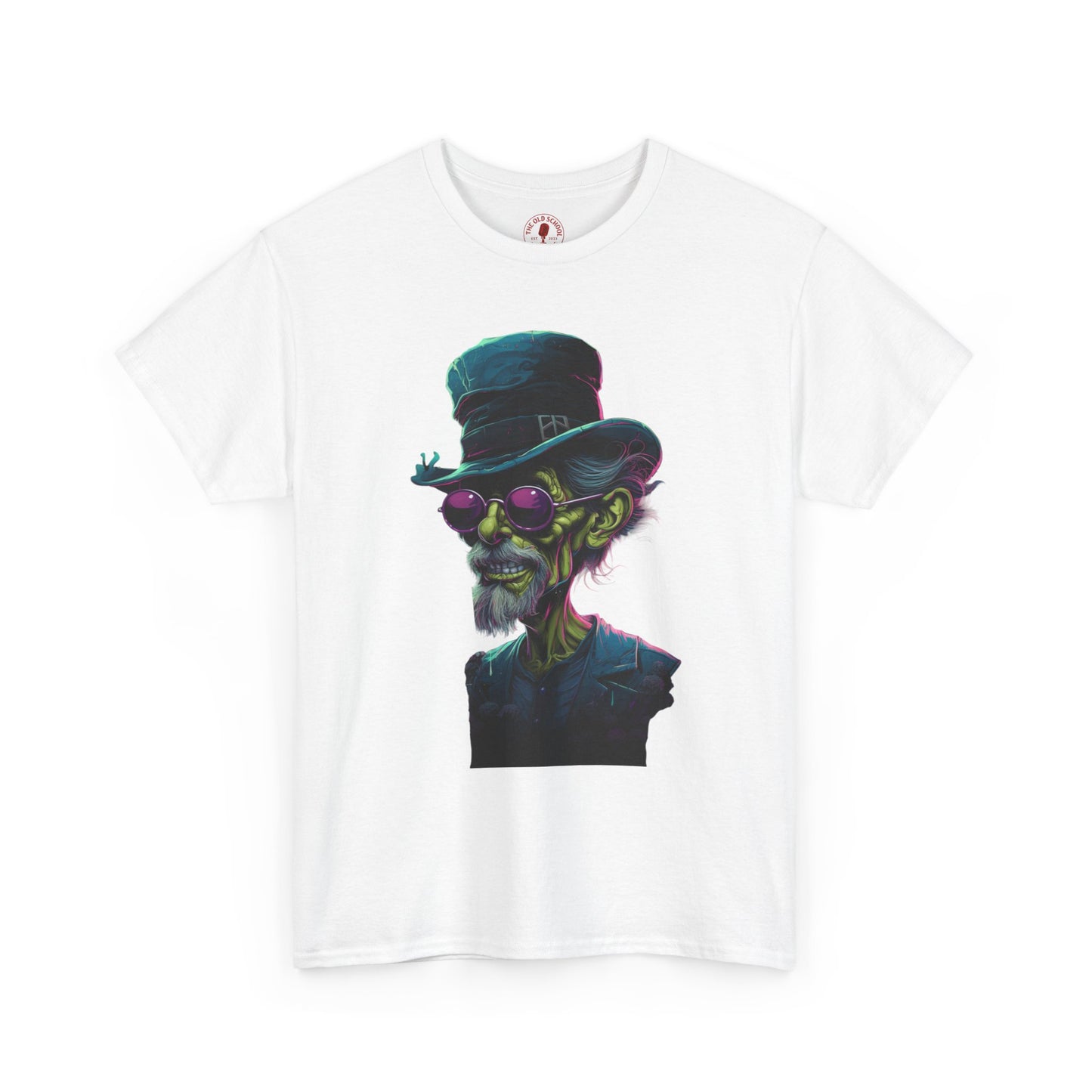 Psychedelic Zombie Unisex Heavy Cotton Tee | Vintage T-Shirt, Graphic Tee, Casual Wear