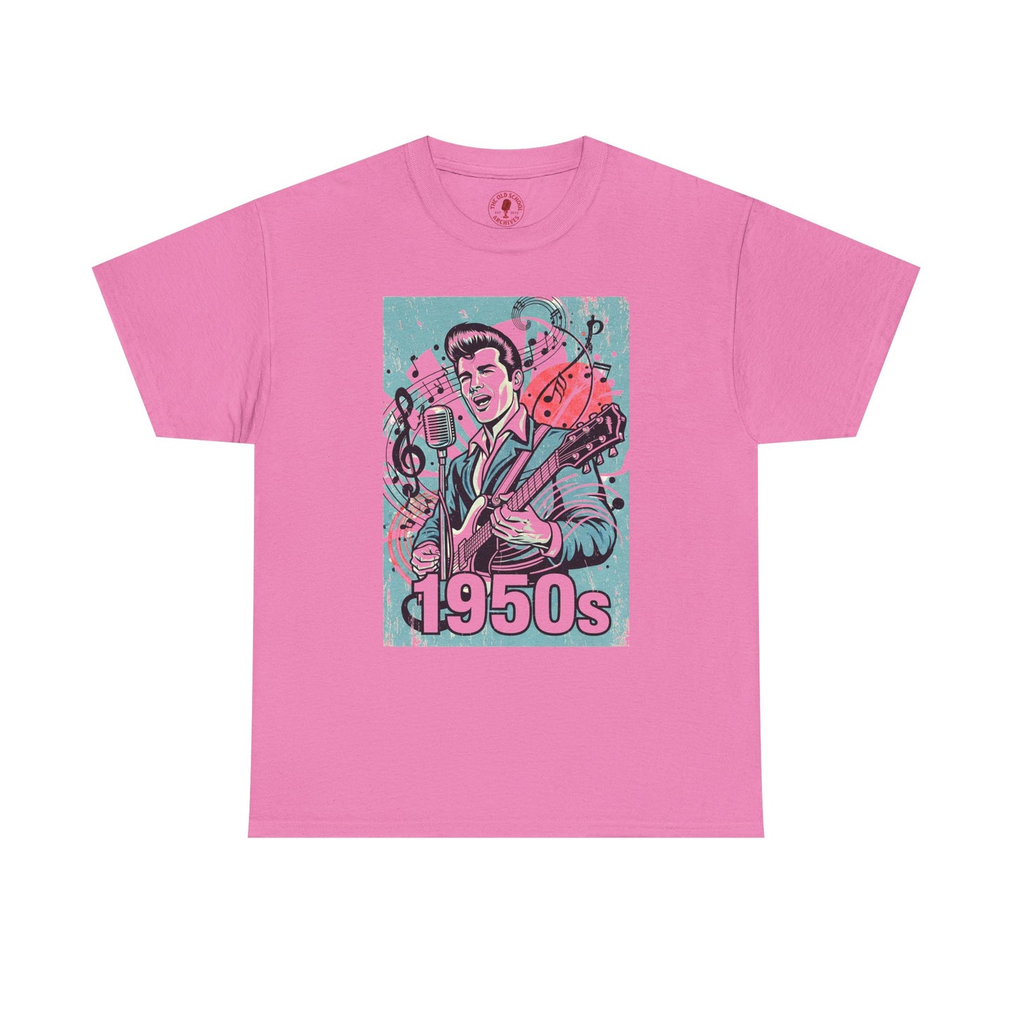 1950s Rock N Roll Tee, Unisex Heavy Cotton T-Shirt, Casual Statement Wear