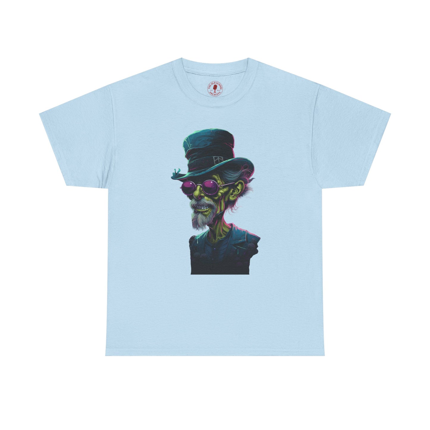 Psychedelic Zombie Unisex Heavy Cotton Tee | Vintage T-Shirt, Graphic Tee, Casual Wear