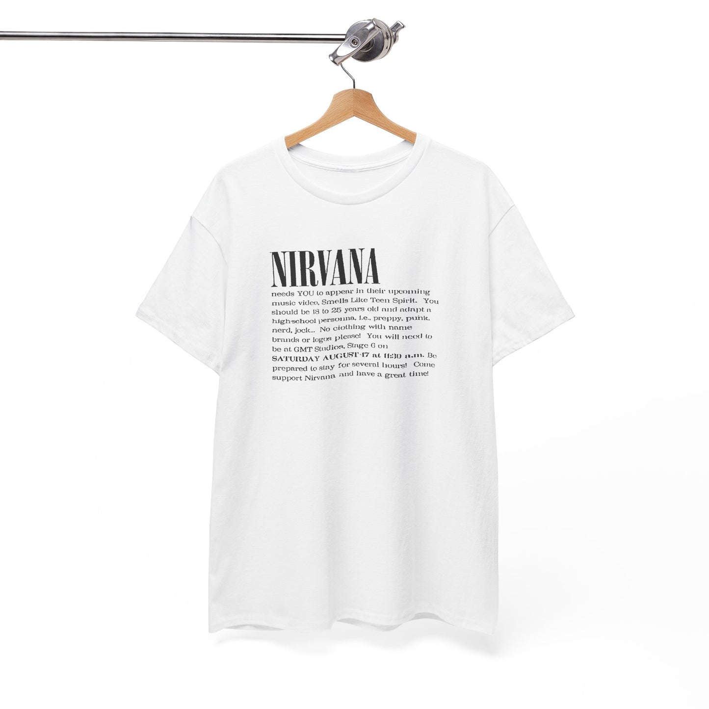 Retro Tee #209: Nirvana Smells Like Teen Spirit Casting Call