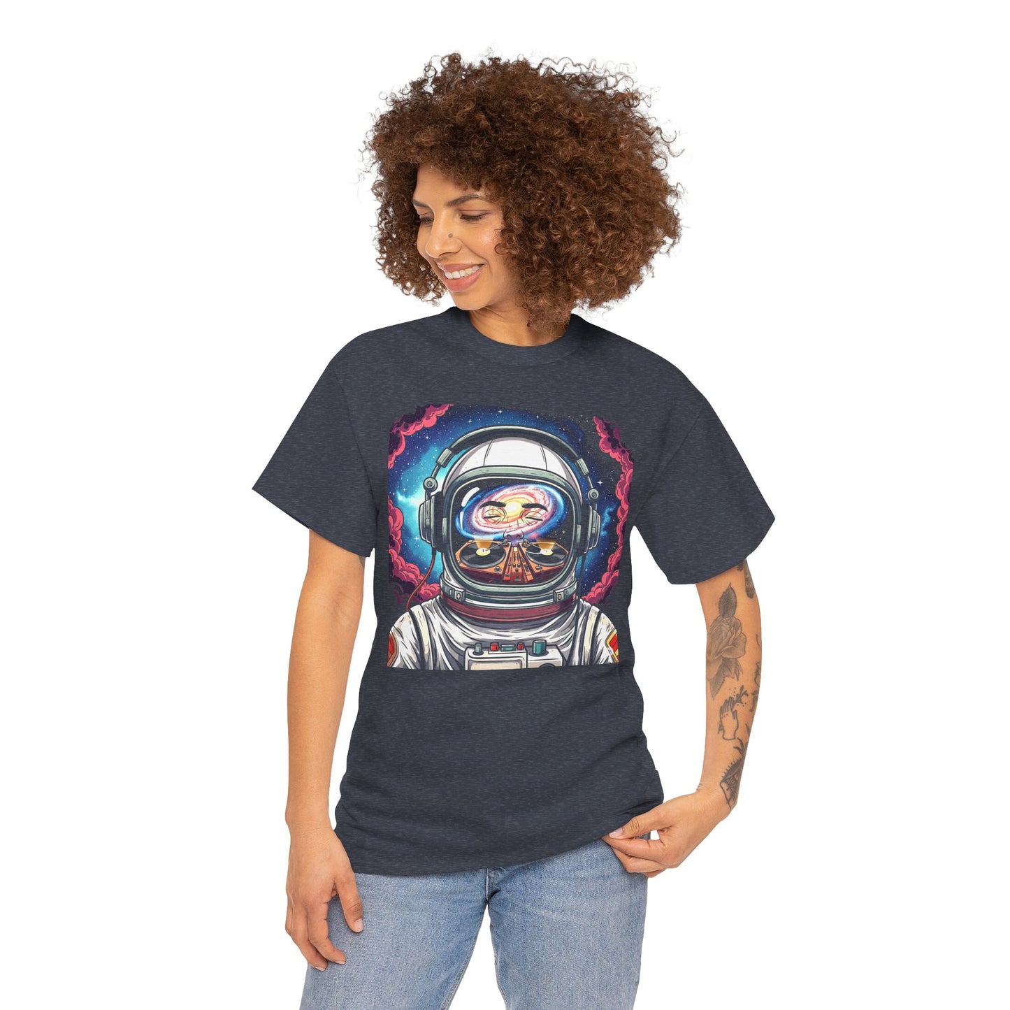 DJ Spaceman Tee, Unisex Heavy Cotton T-Shirt, Casual Statement Wear