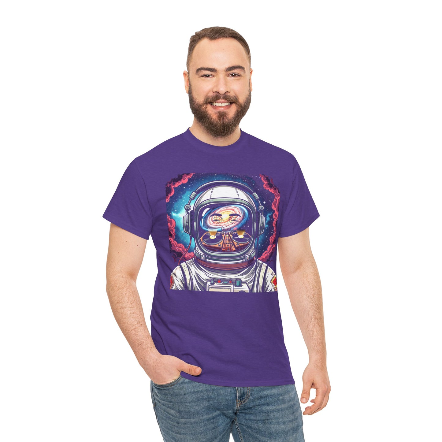 DJ Spaceman Tee, Unisex Heavy Cotton T-Shirt, Casual Statement Wear