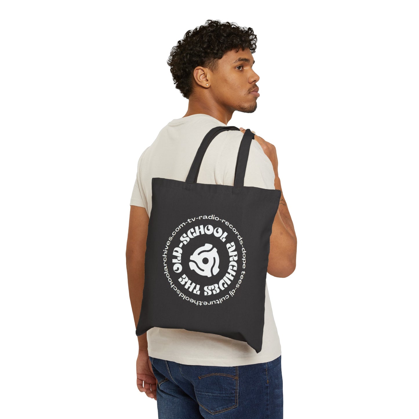 The Old-School Archives Canvas Vinyl Record Shopping Bag