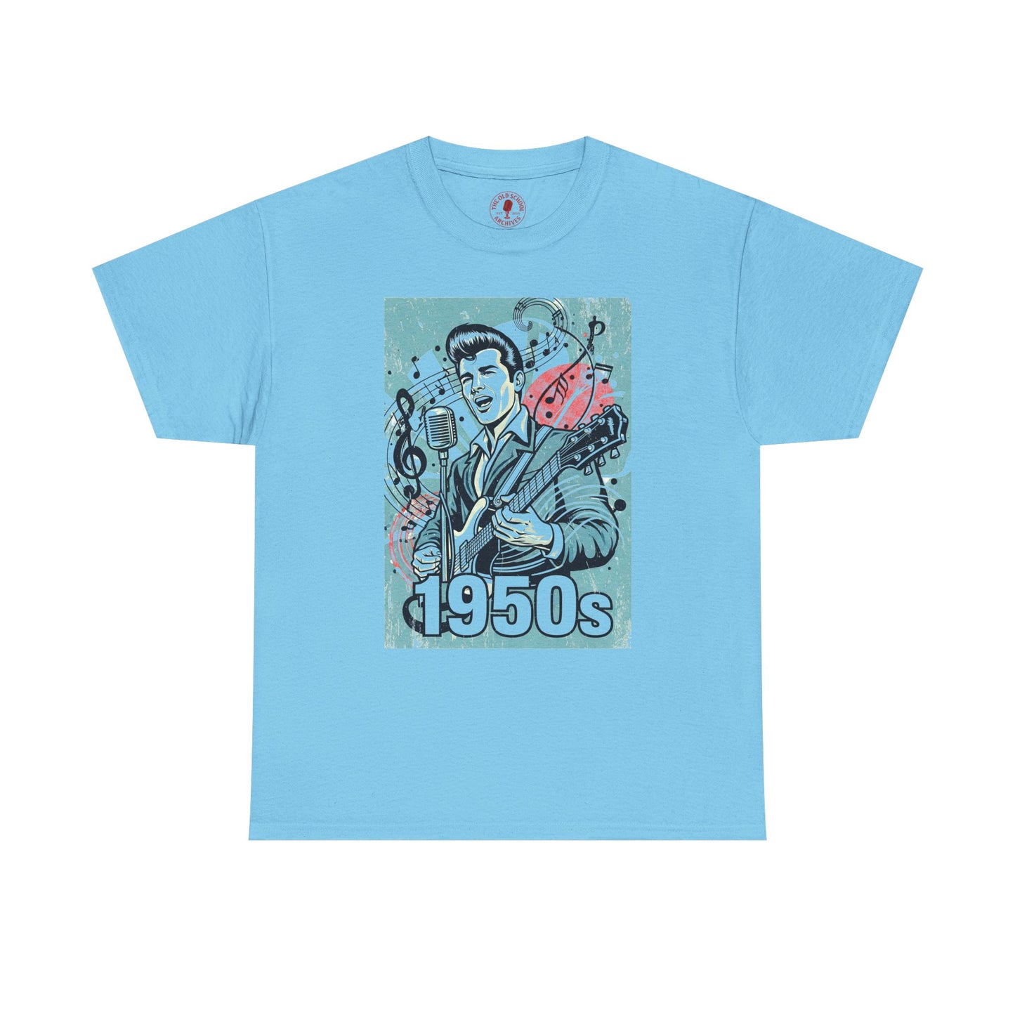 1950s Rock N Roll Tee, Unisex Heavy Cotton T-Shirt, Casual Statement Wear