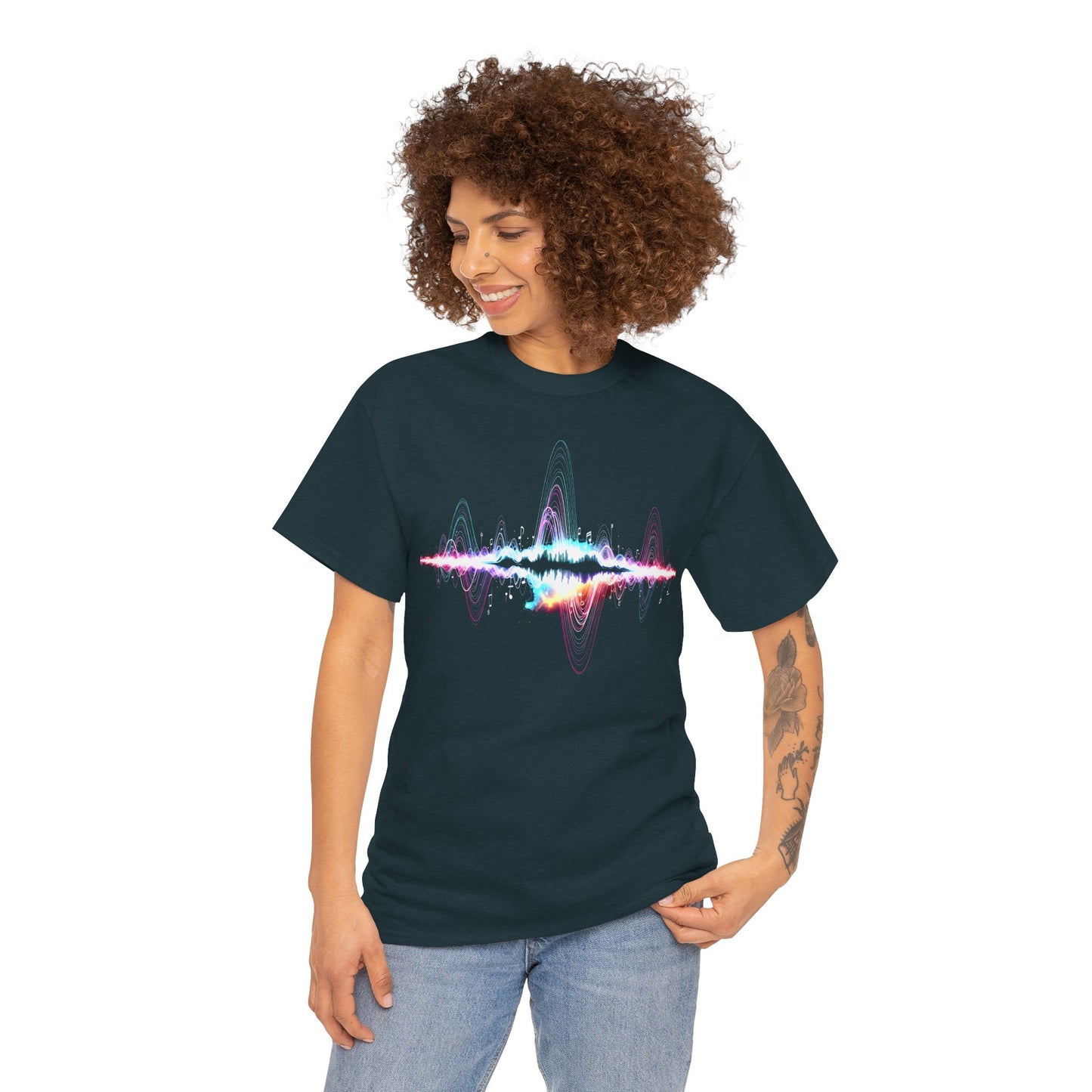 Music Visualized Tee, Unisex Heavy Cotton T-Shirt, Casual Statement Wear
