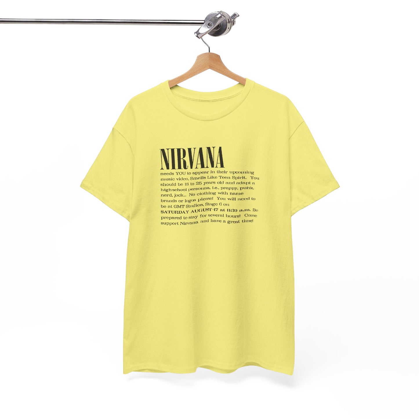 Retro Tee #209: Nirvana Smells Like Teen Spirit Casting Call