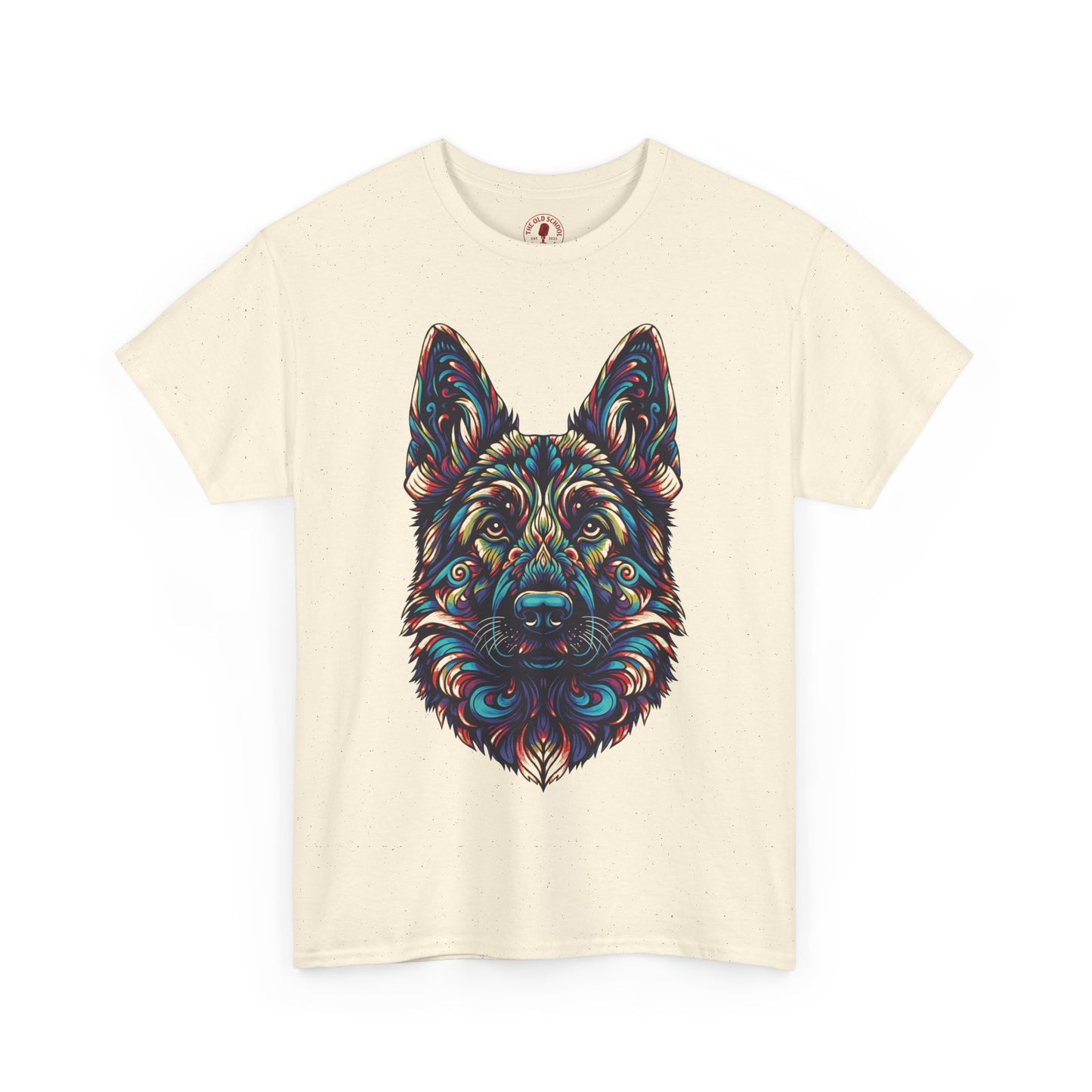 Psychedelic German Shepherd Dog Tee, Unisex T-Shirt, Colorful Animal Casual
