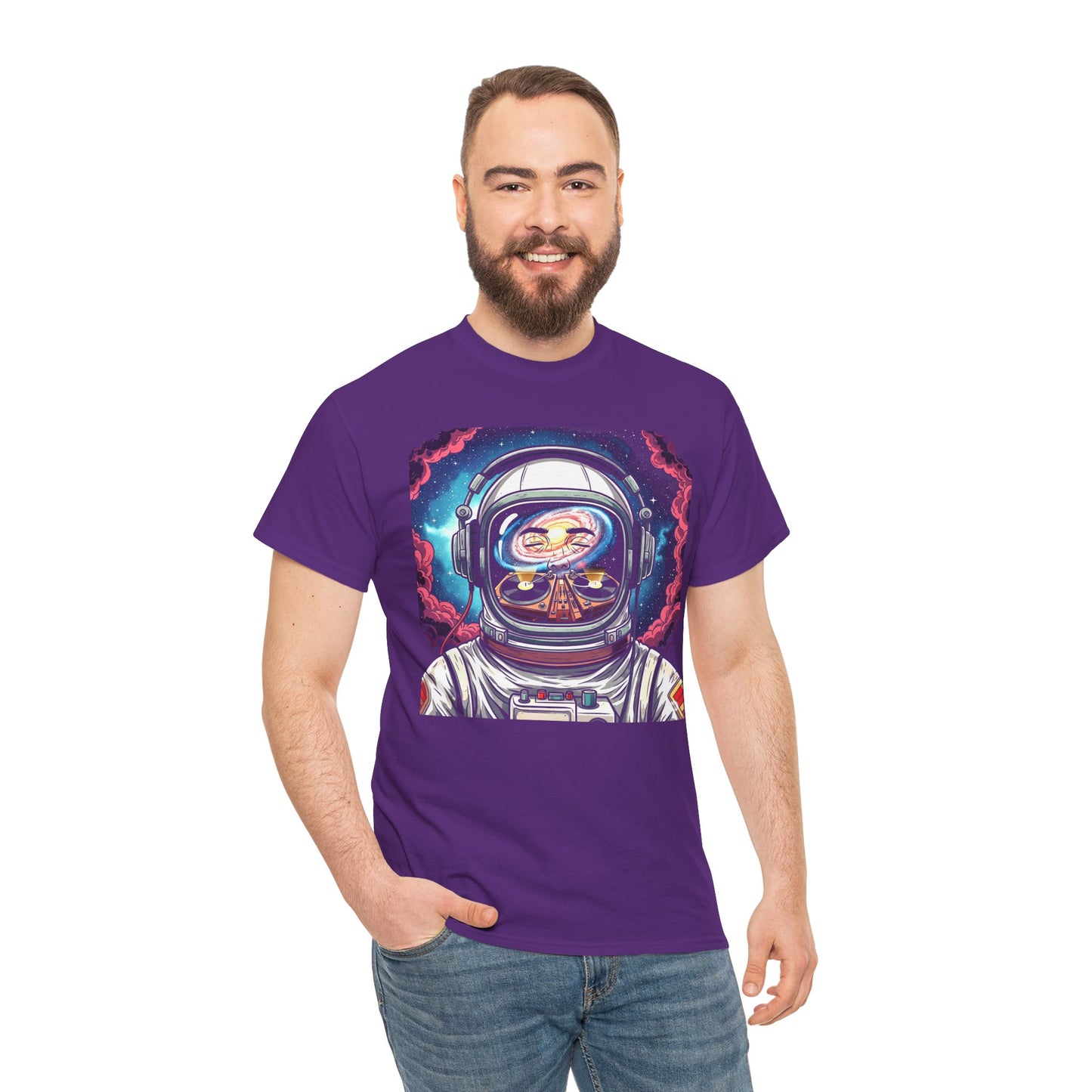 DJ Spaceman Tee, Unisex Heavy Cotton T-Shirt, Casual Statement Wear