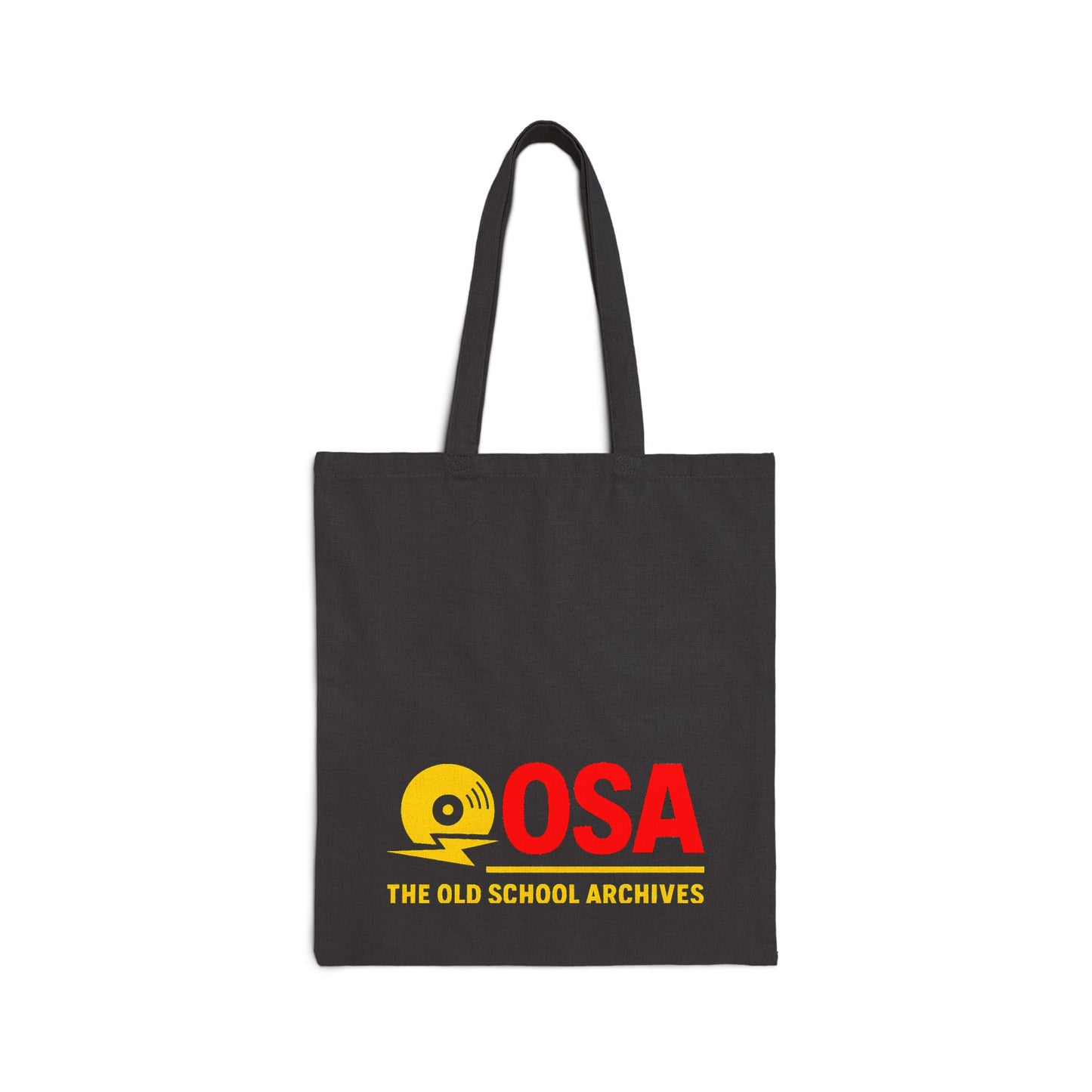 The Old-School Archives Canvas Vinyl Record Shopping Bag Lightning Logo