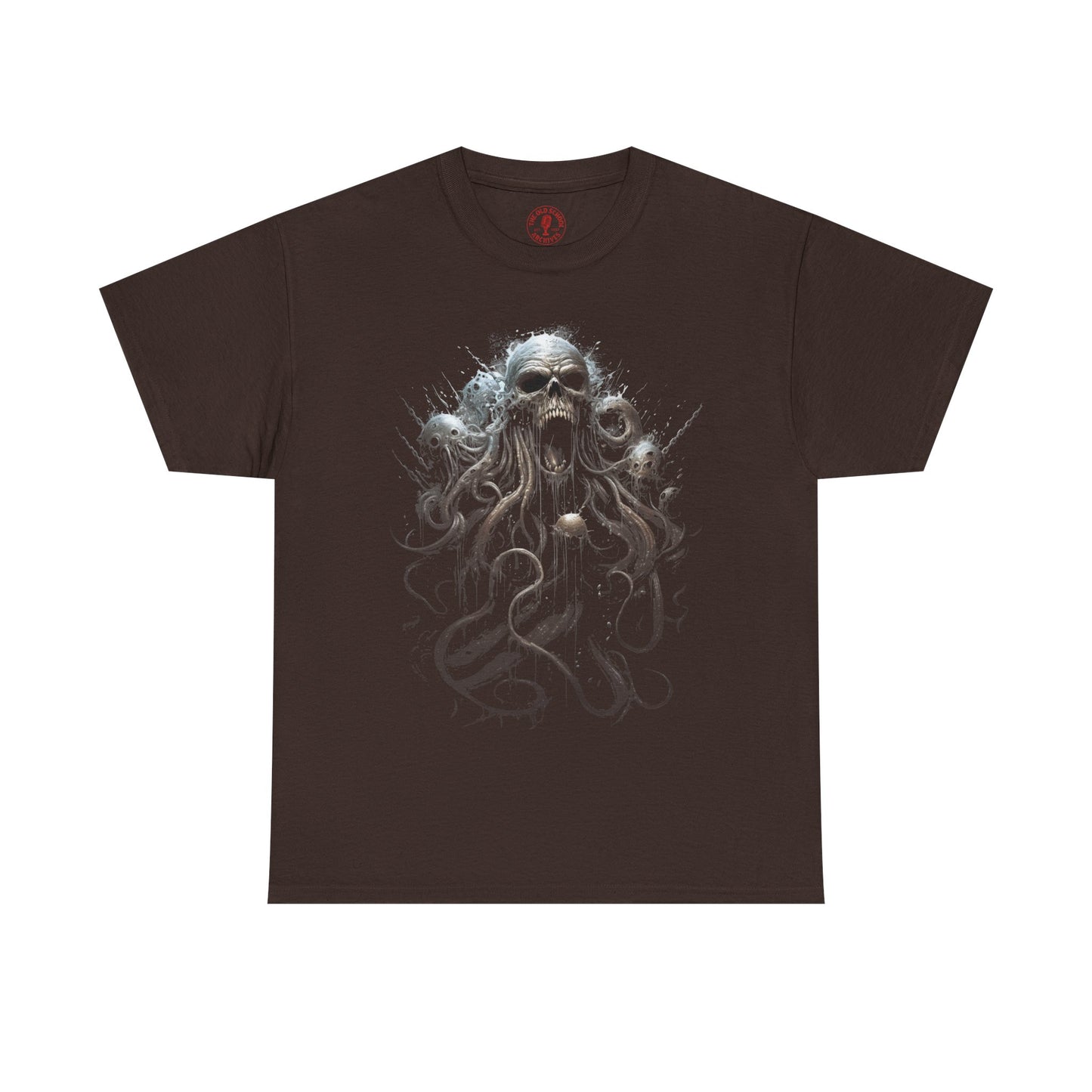 Wicked Skull Octopus Unisex Heavy Cotton Tee | Vintage T-Shirt, Graphic Tee, Casual Wear