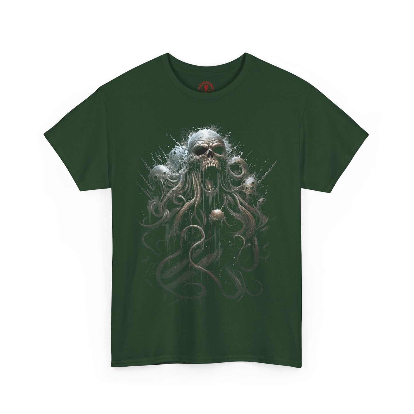 Wicked Skull Octopus Unisex Heavy Cotton Tee | Vintage T-Shirt, Graphic Tee, Casual Wear