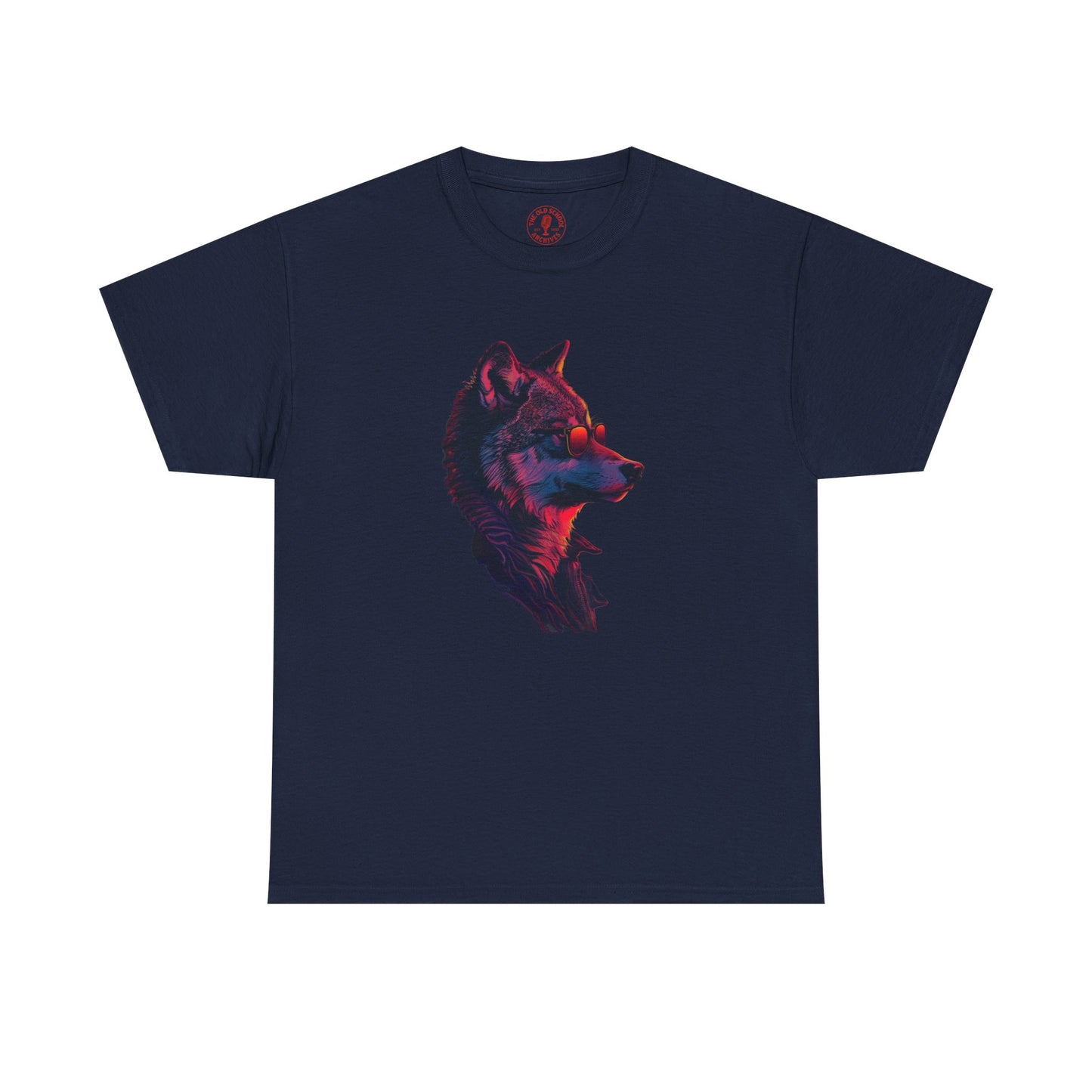 Wolf In Sunglasses Unisex Heavy Cotton Tee | Vintage T-Shirt, Graphic Tee, Casual Wear