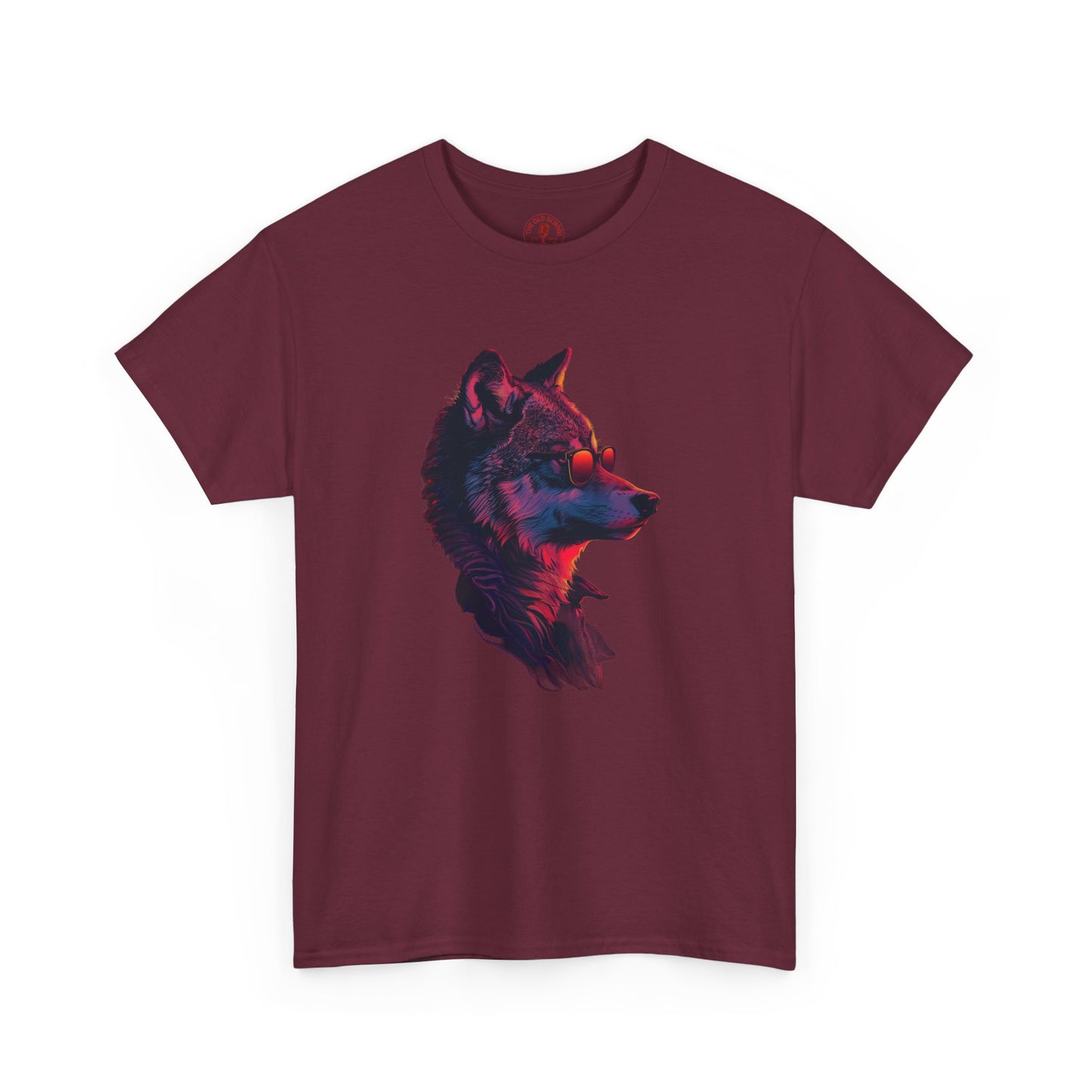 Wolf In Sunglasses Unisex Heavy Cotton Tee | Vintage T-Shirt, Graphic Tee, Casual Wear