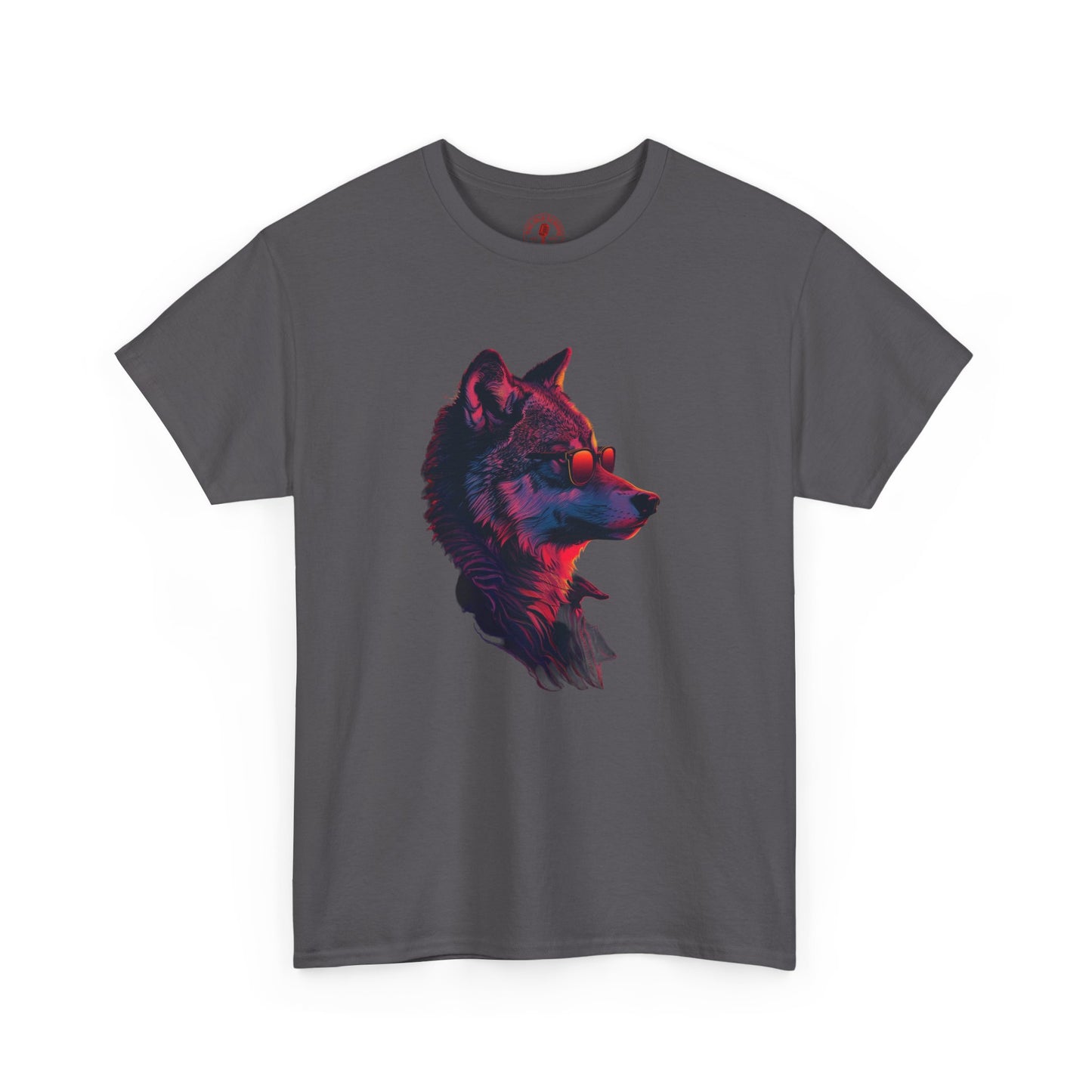 Wolf In Sunglasses Unisex Heavy Cotton Tee | Vintage T-Shirt, Graphic Tee, Casual Wear