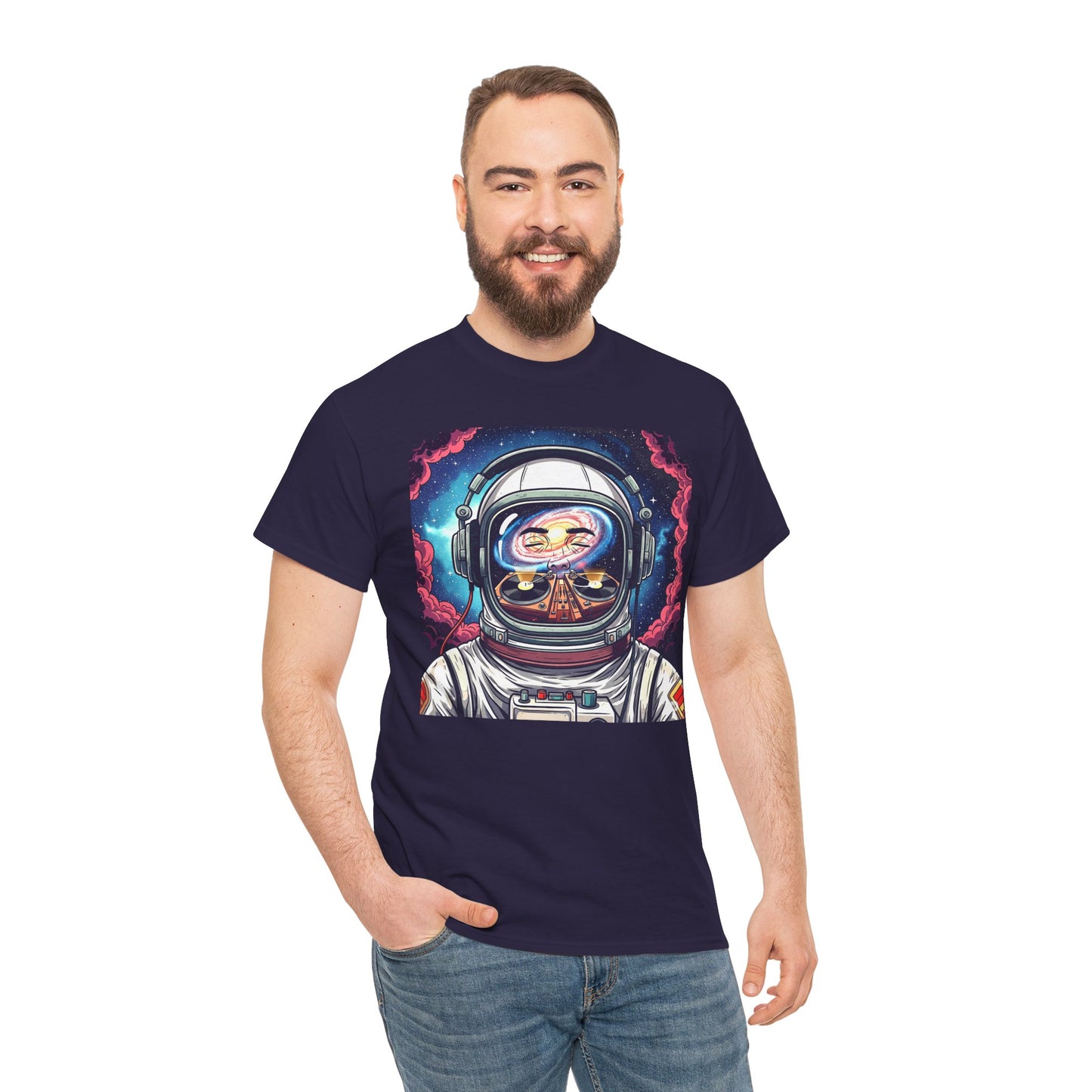 DJ Spaceman Tee, Unisex Heavy Cotton T-Shirt, Casual Statement Wear