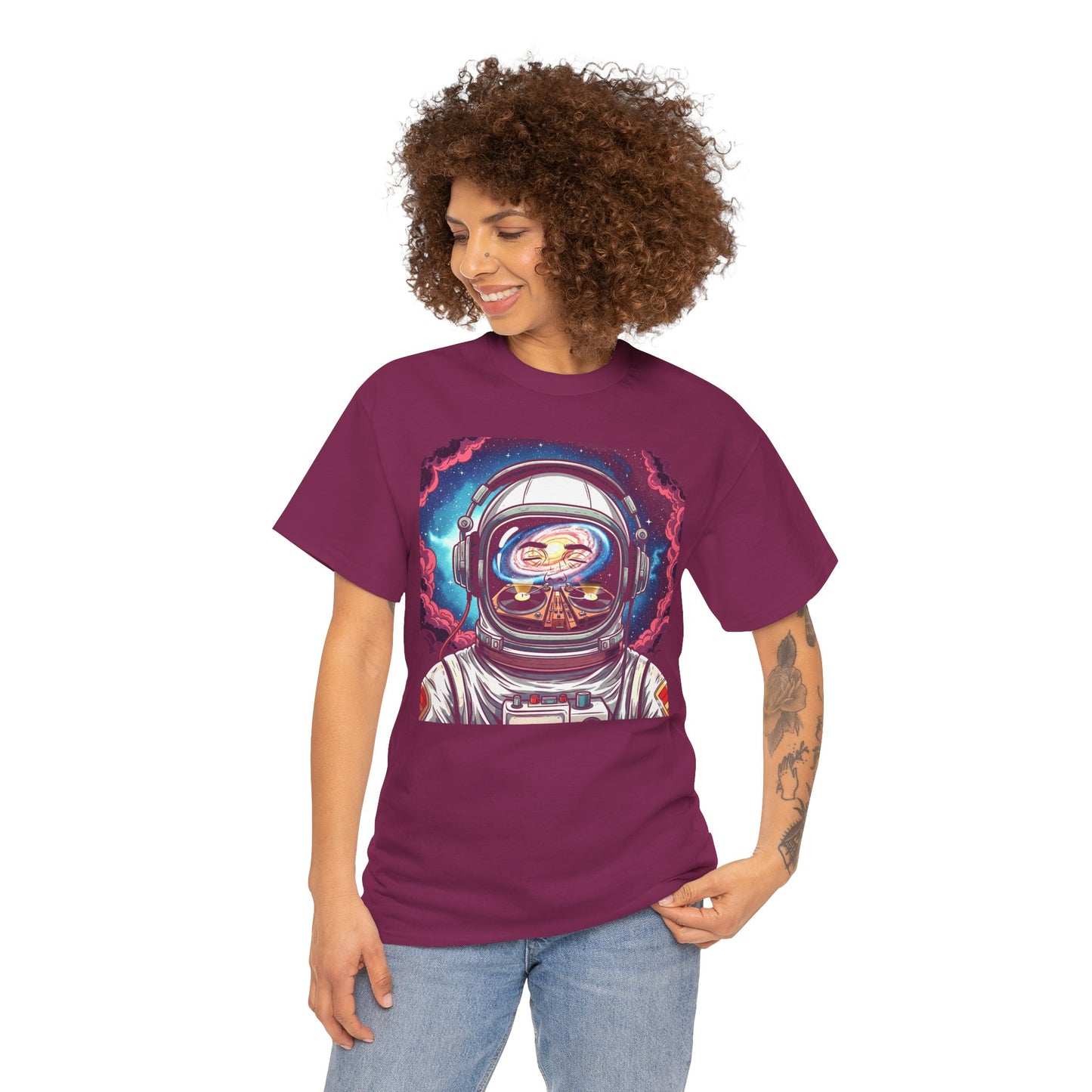 DJ Spaceman Tee, Unisex Heavy Cotton T-Shirt, Casual Statement Wear