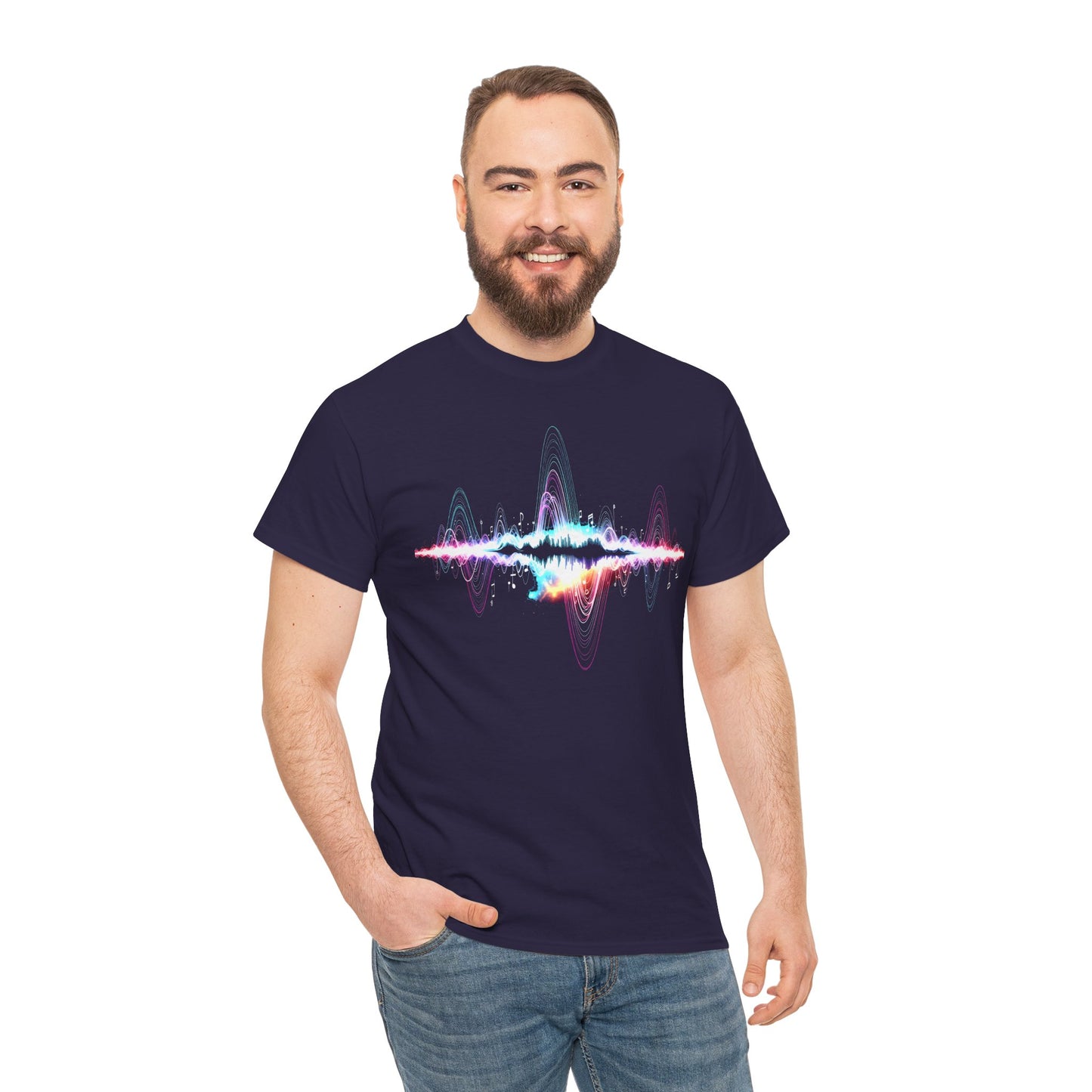 Music Visualized Tee, Unisex Heavy Cotton T-Shirt, Casual Statement Wear