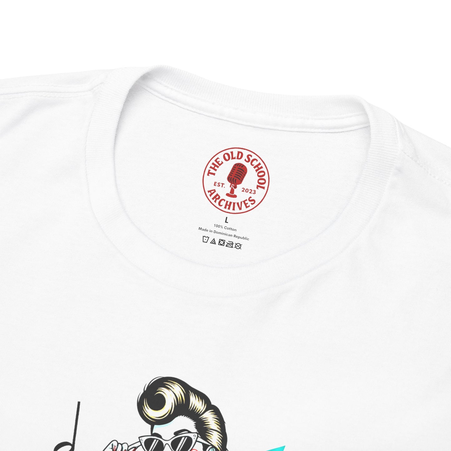 Pin-up Girl With Music Staff Notes Tee, Unisex Heavy Cotton T-Shirt, Casual Statement Wear