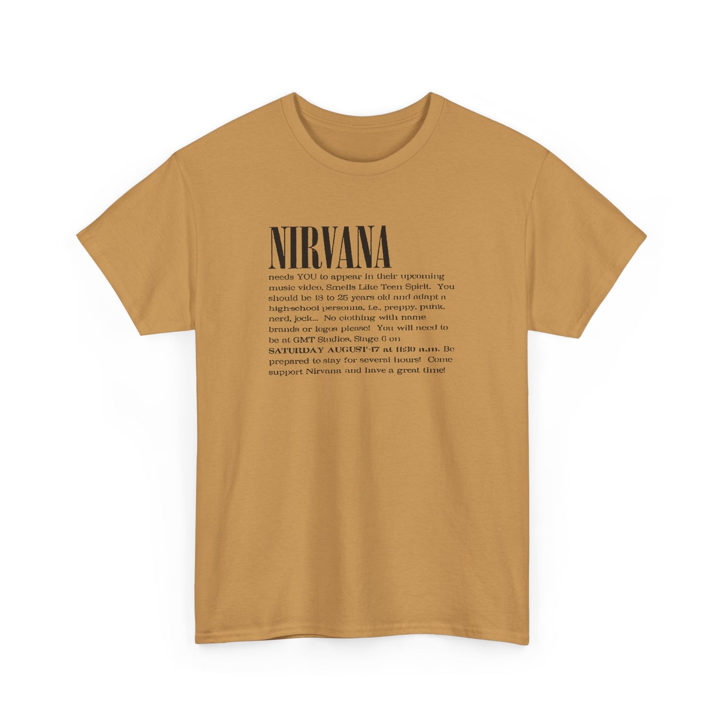 Retro Tee #209: Nirvana Smells Like Teen Spirit Casting Call