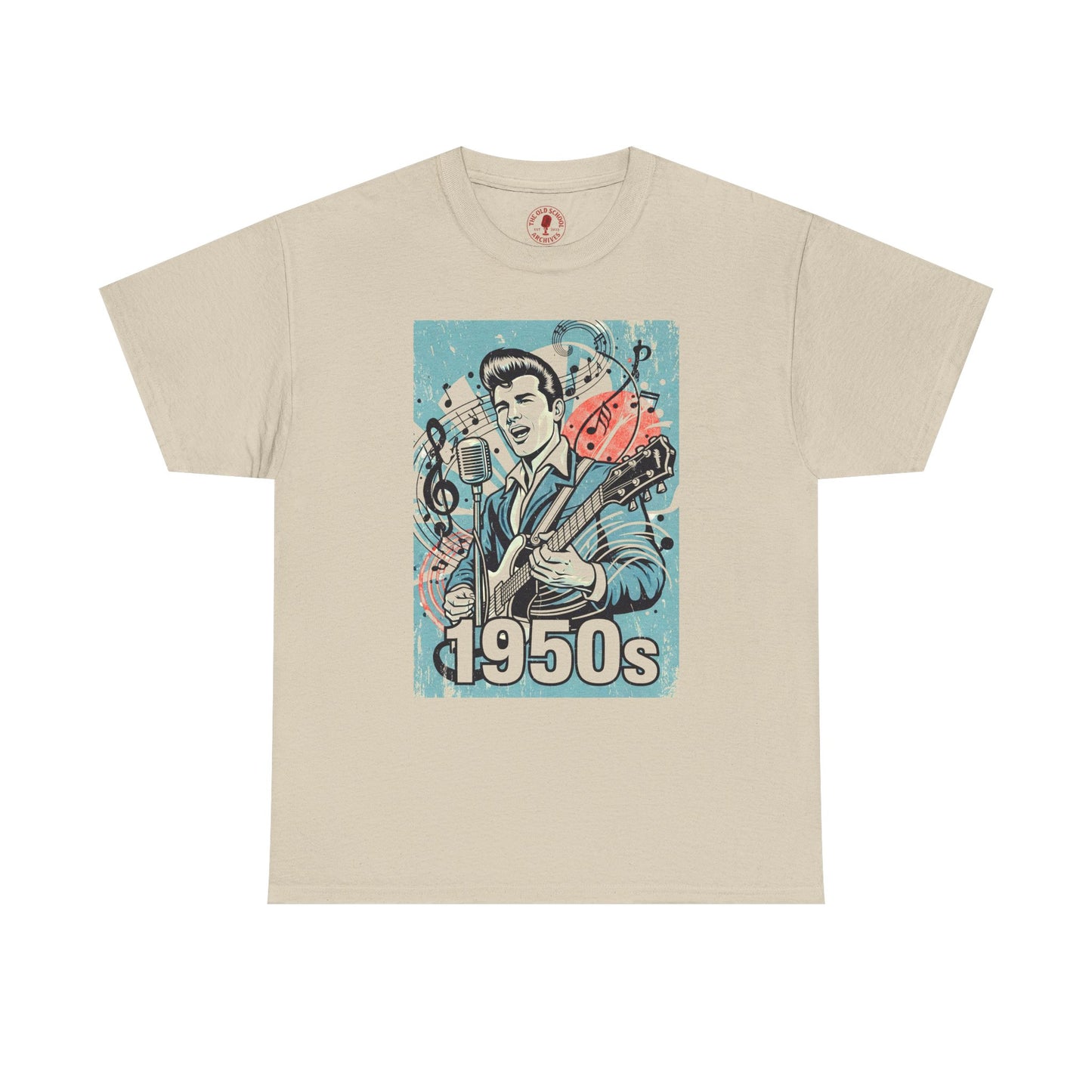 1950s Rock N Roll Tee, Unisex Heavy Cotton T-Shirt, Casual Statement Wear