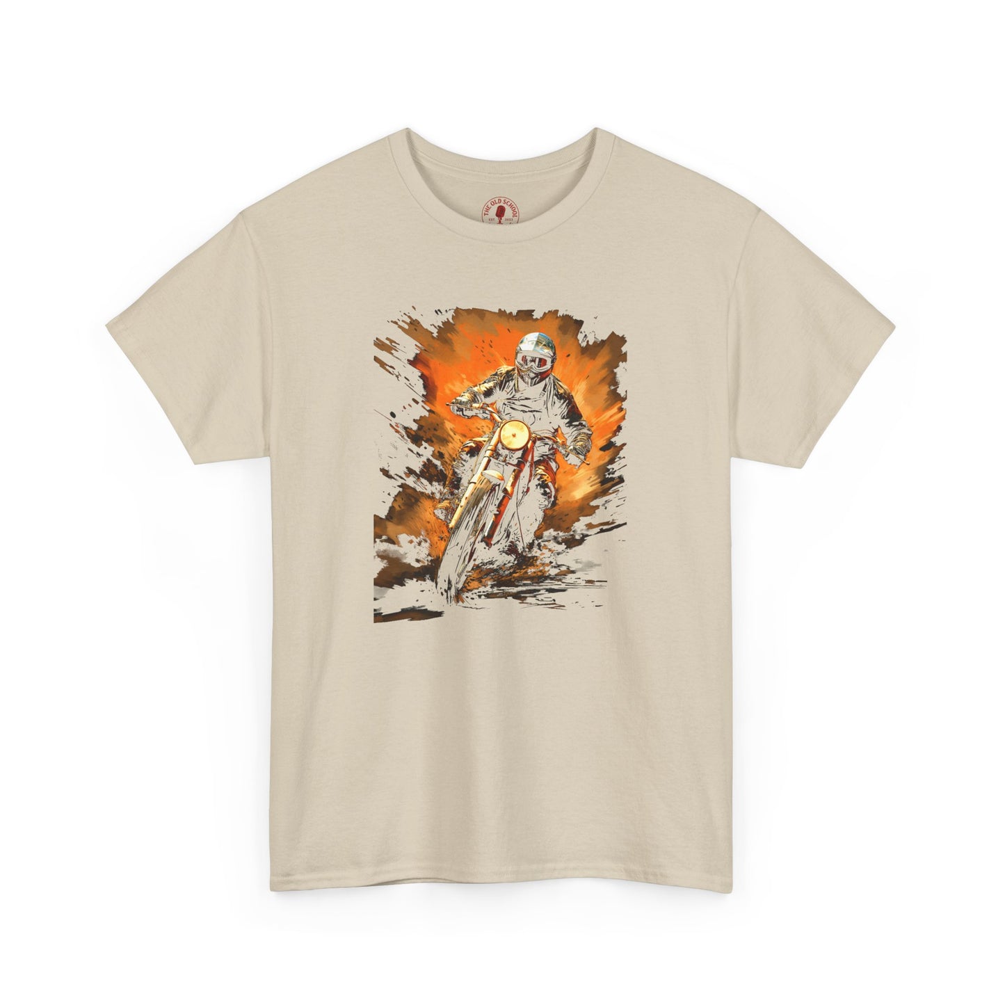 Vintage Motorcycle Bike Racer Unisex Heavy Cotton Tee | Vintage T-Shirt, Graphic Tee, Casual Wear